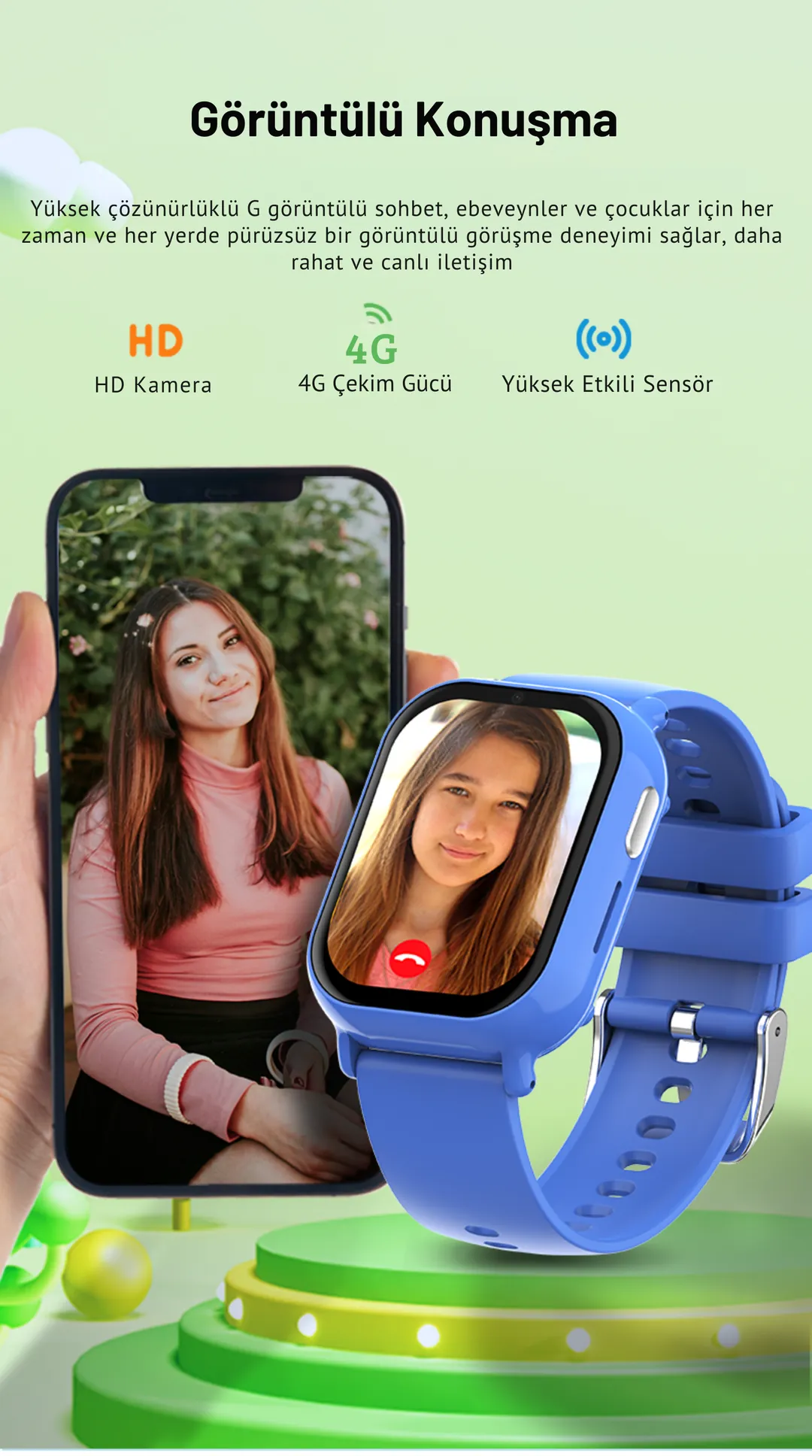 Wonlex KT01 Mini Tasarım Akıllı Çocuk Saati