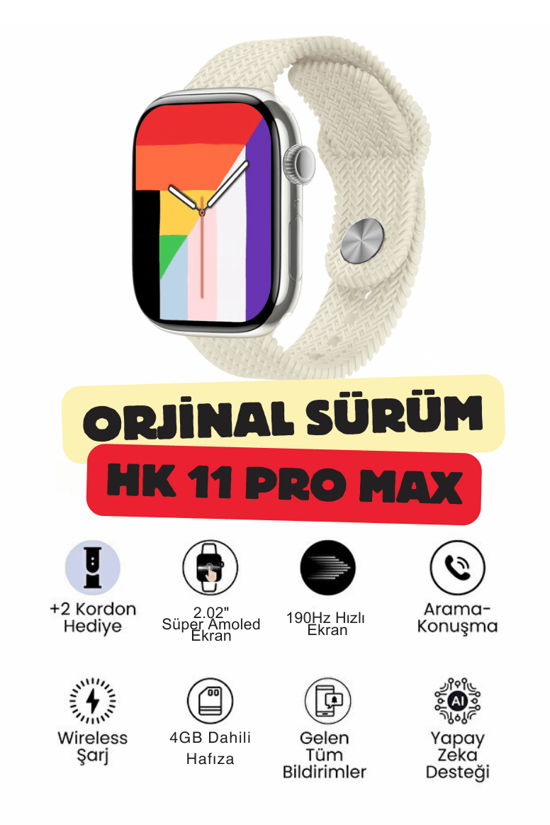 Watch 11 HK Pro Max Akıllı Saat (Orjinal Sürüm)