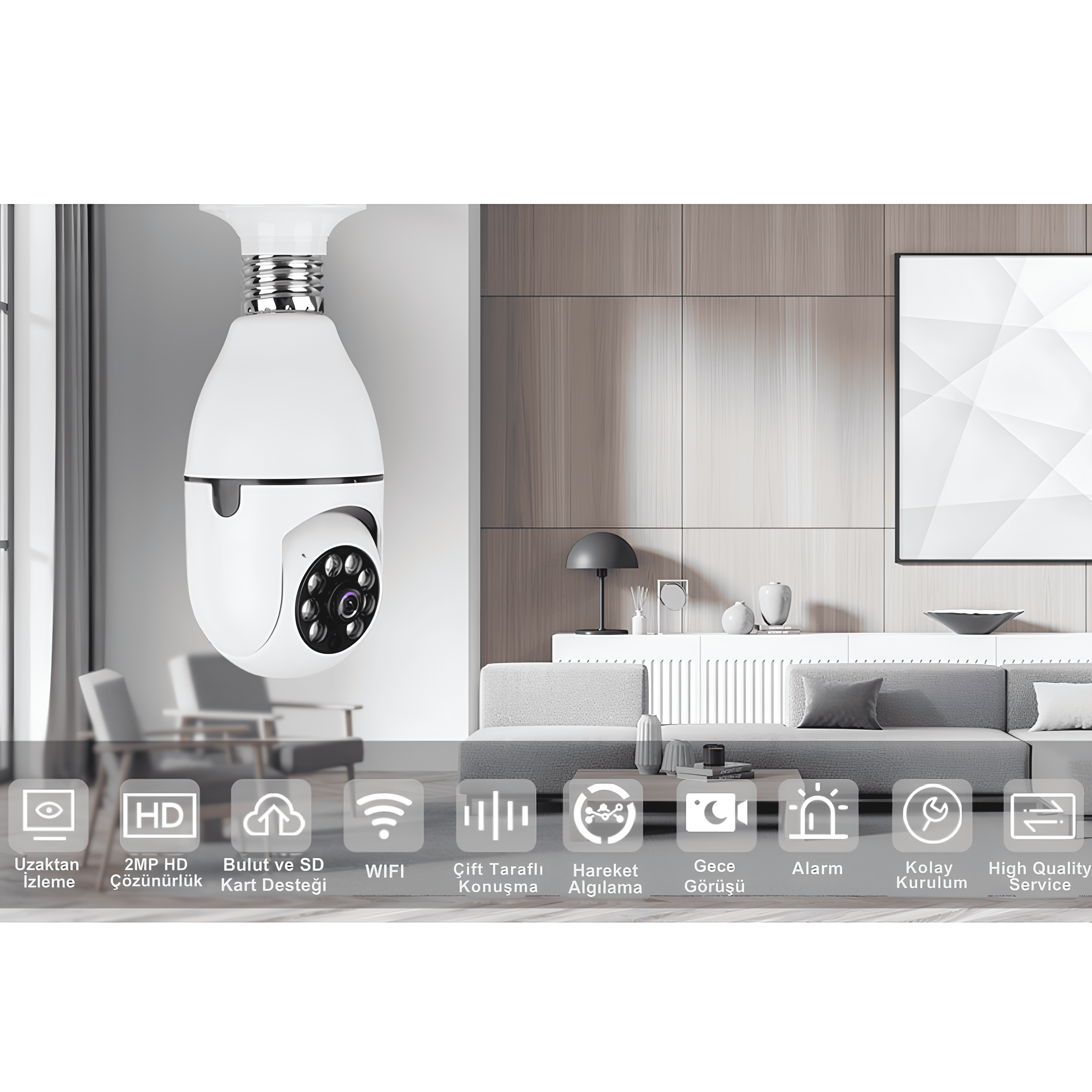 Wi-Fi Akıllı Panoramik Kamera