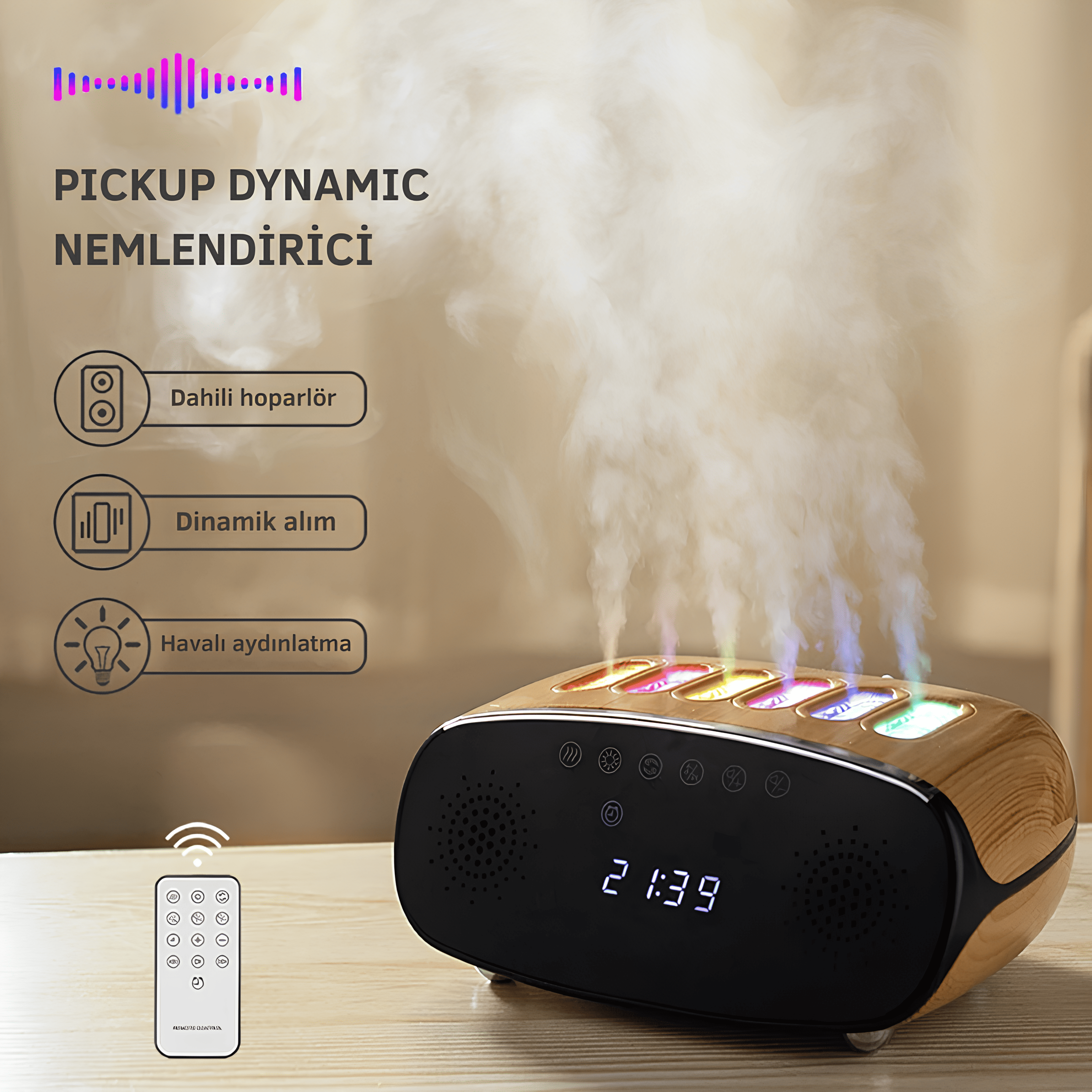 Çok Fonksiyonlu Aroma Dijital Spekaer Nemlendirici