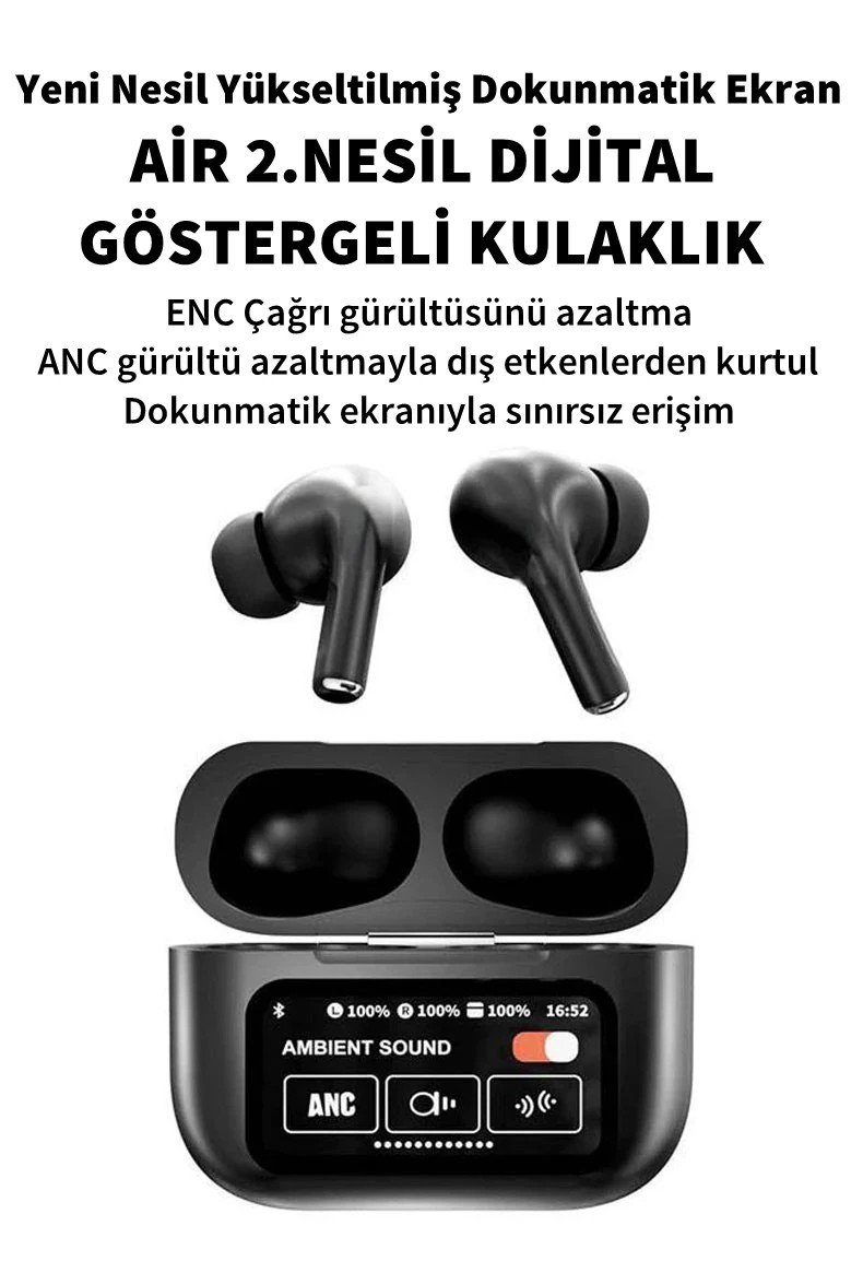 Air Pro 2 ANC Dijital Göstergeli Bluetooth Kulaklık