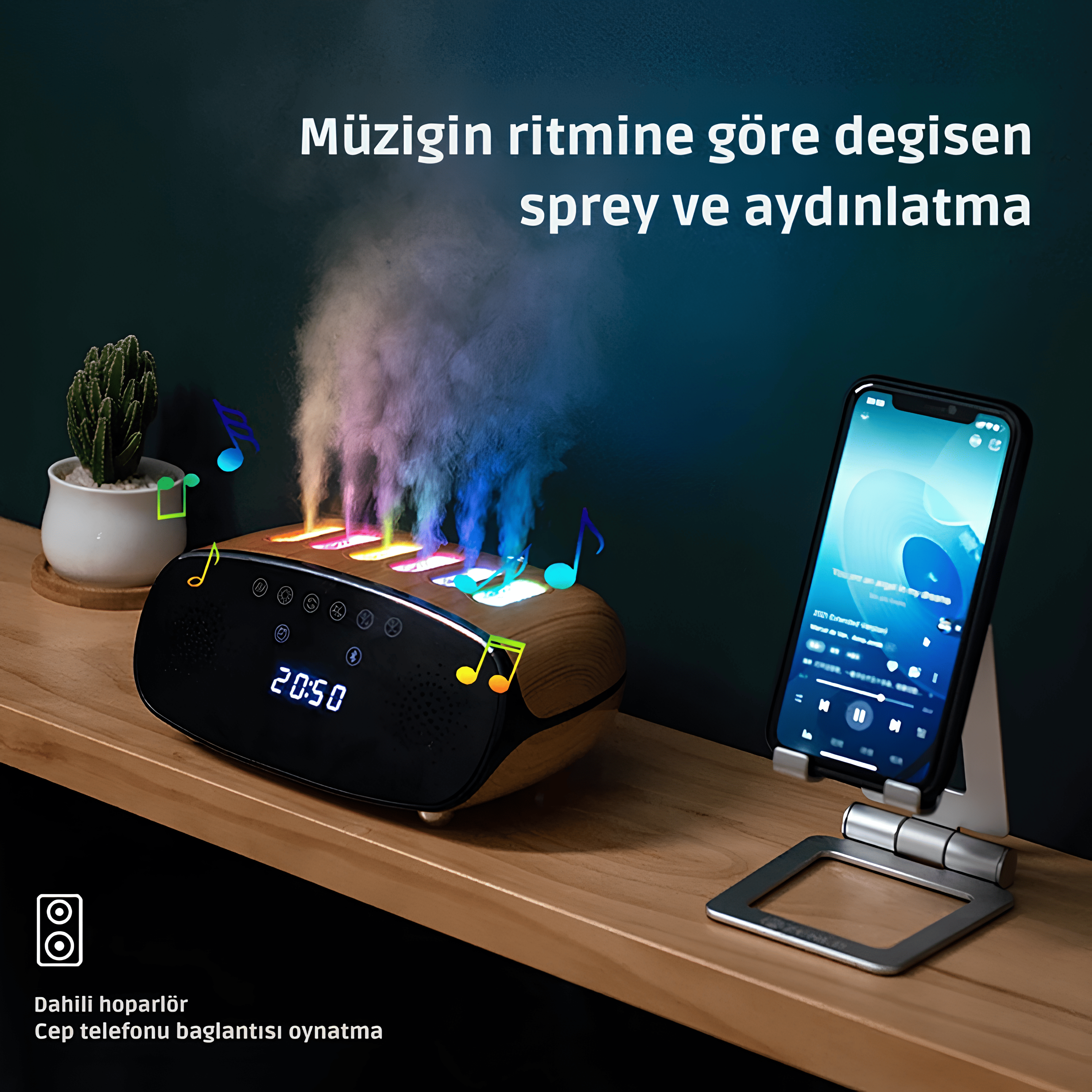 Çok Fonksiyonlu Aroma Dijital Spekaer Nemlendirici