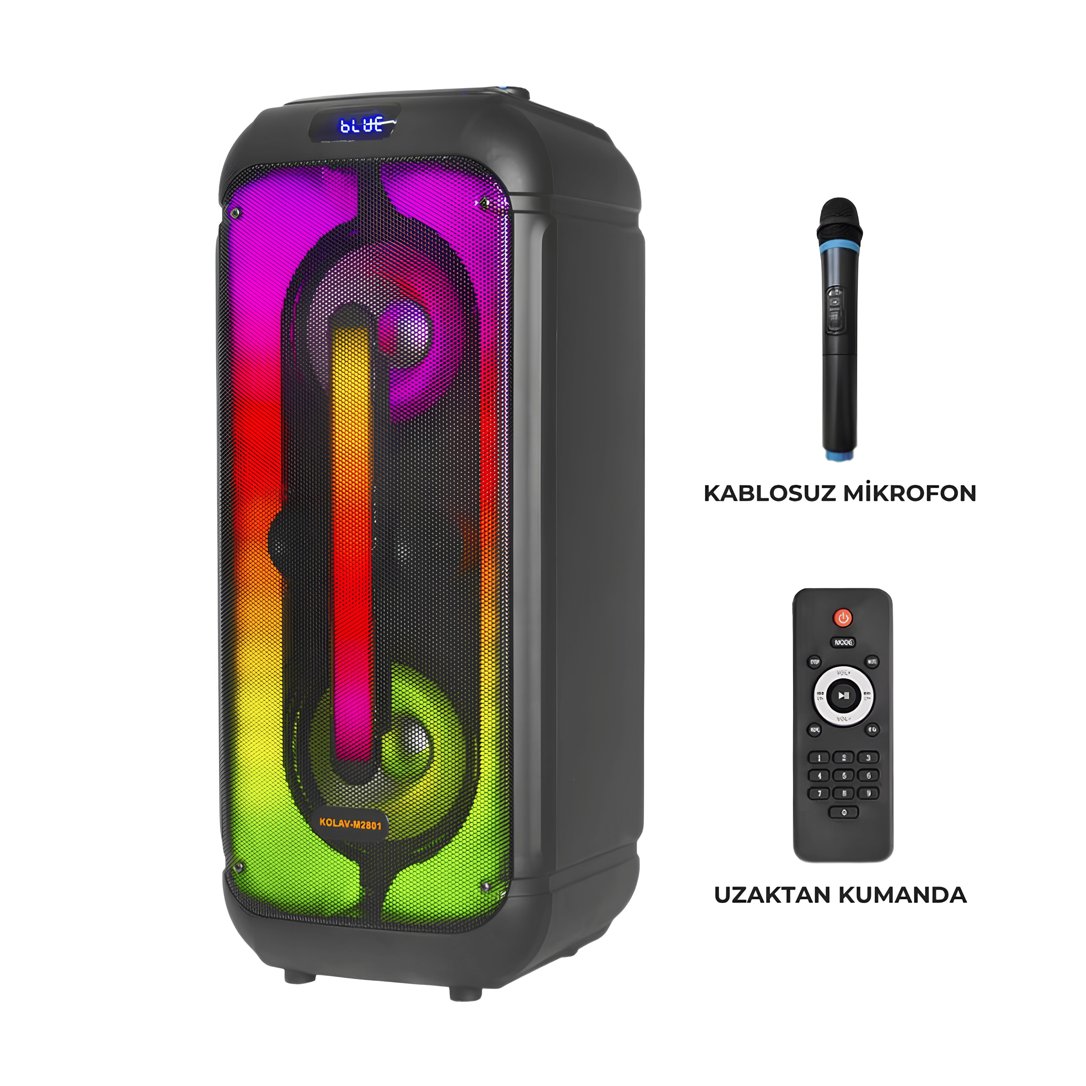2801 Ultra Büyük Mikrofonlu Taşınabilir Speaker