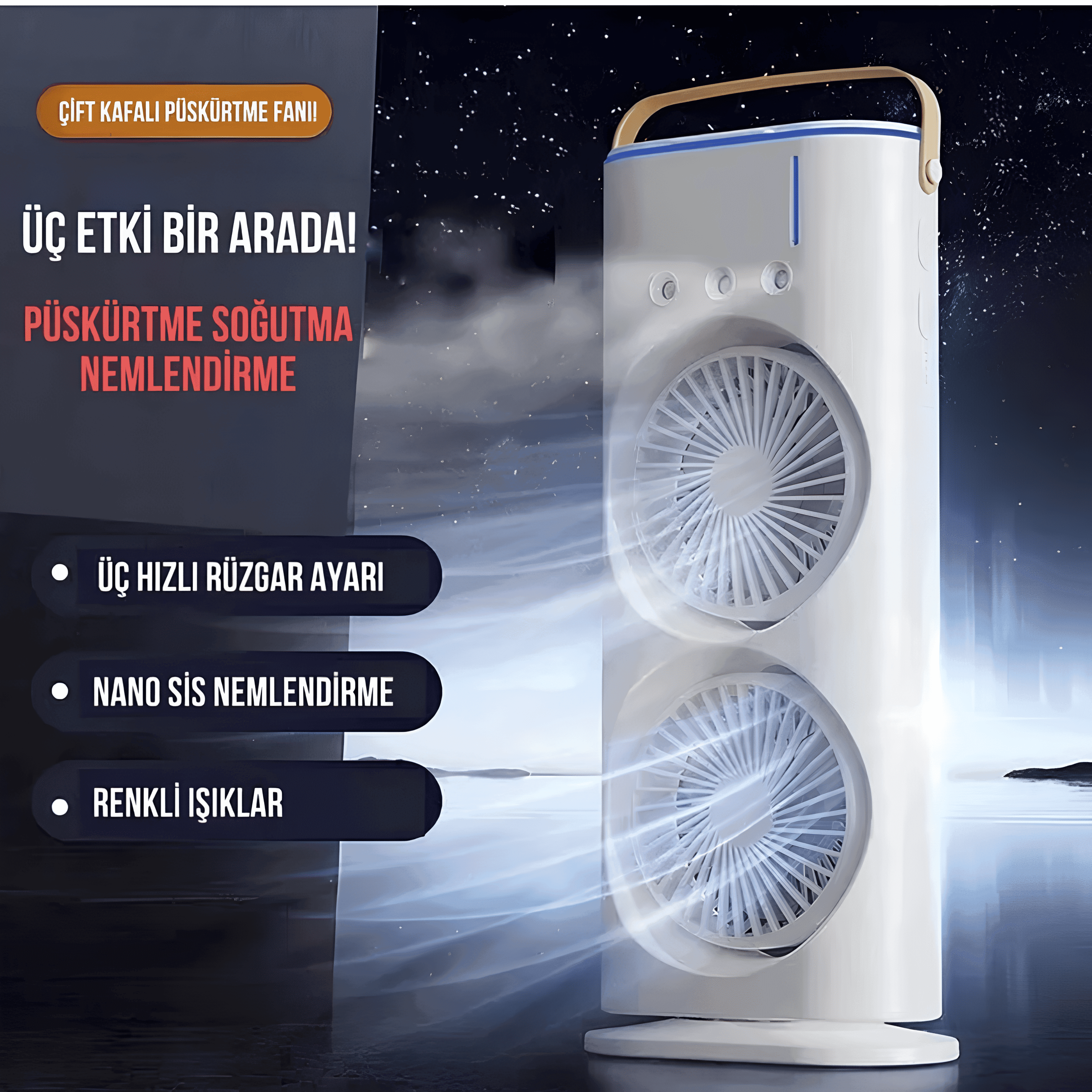 Hava Nemledirici AirFrezee Çift Fanlı