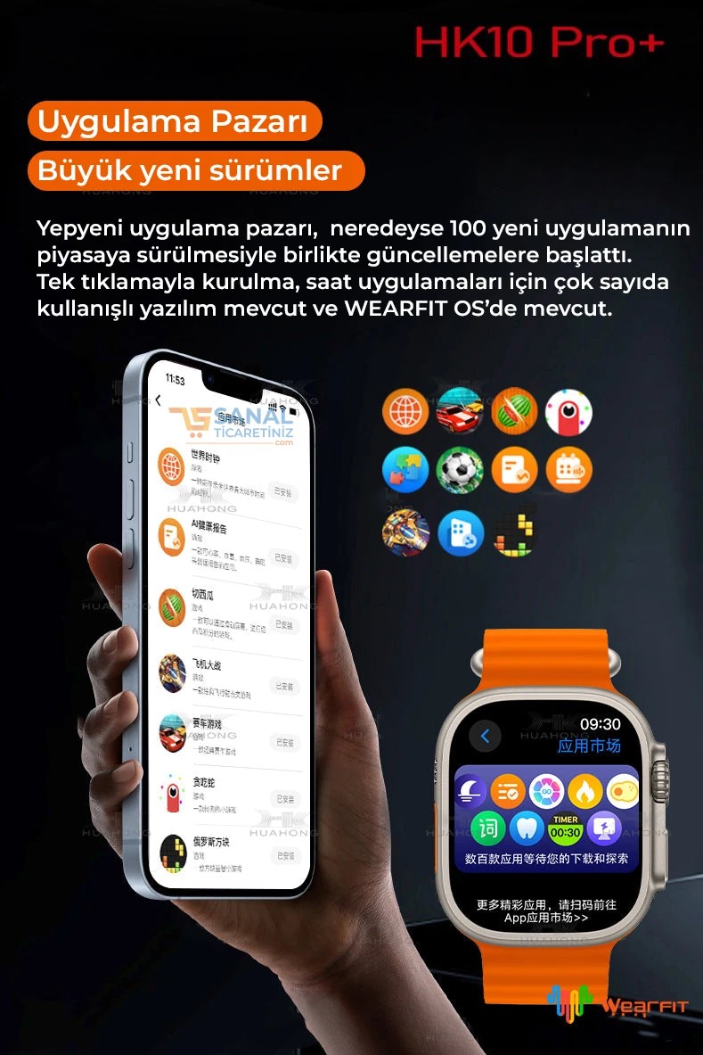 Watch 10 HK Pro Max Akıllı Saat (Yeni Sürüm)