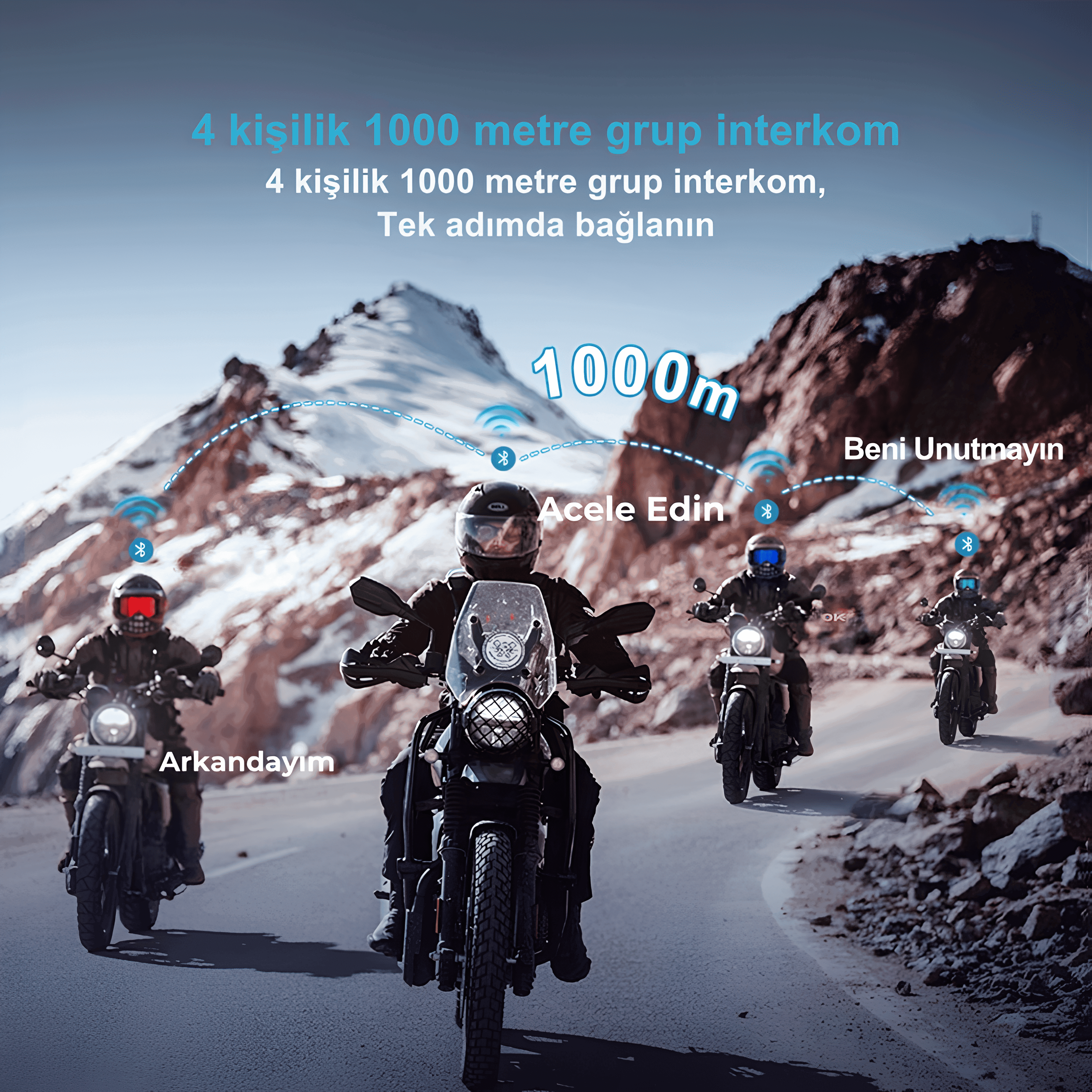 3 Adet Y5X Grup Konuşmalı Kablosuz Kulaklık İnterkom 