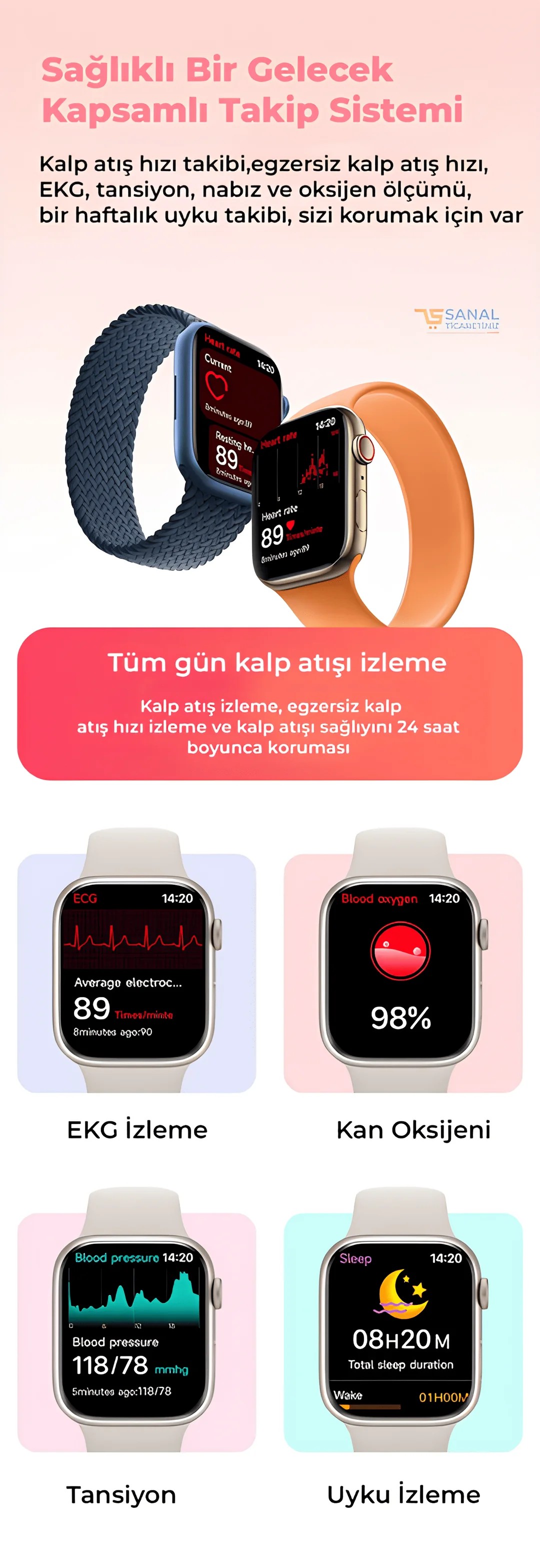 Watch 9 Mini Akıllı Saat 