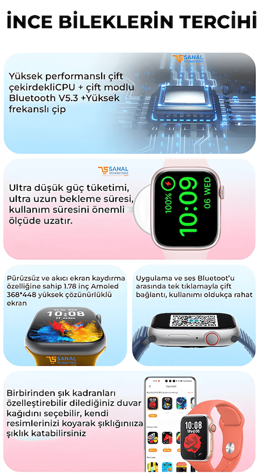 Watch 9 Mini Akıllı Saat 