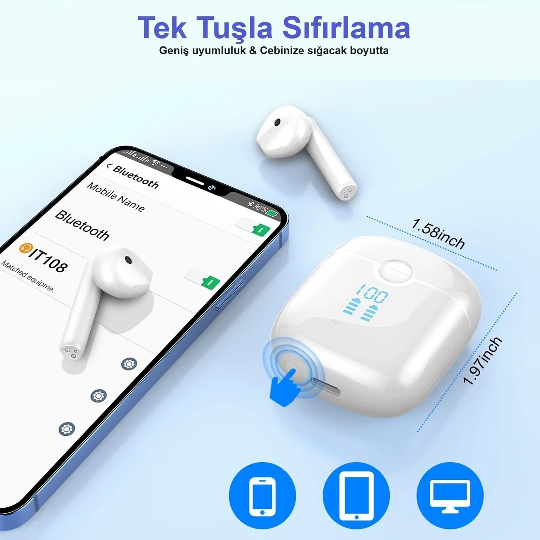 2 Adet Heyplus S1 Premium Bluetooth Kulaklık