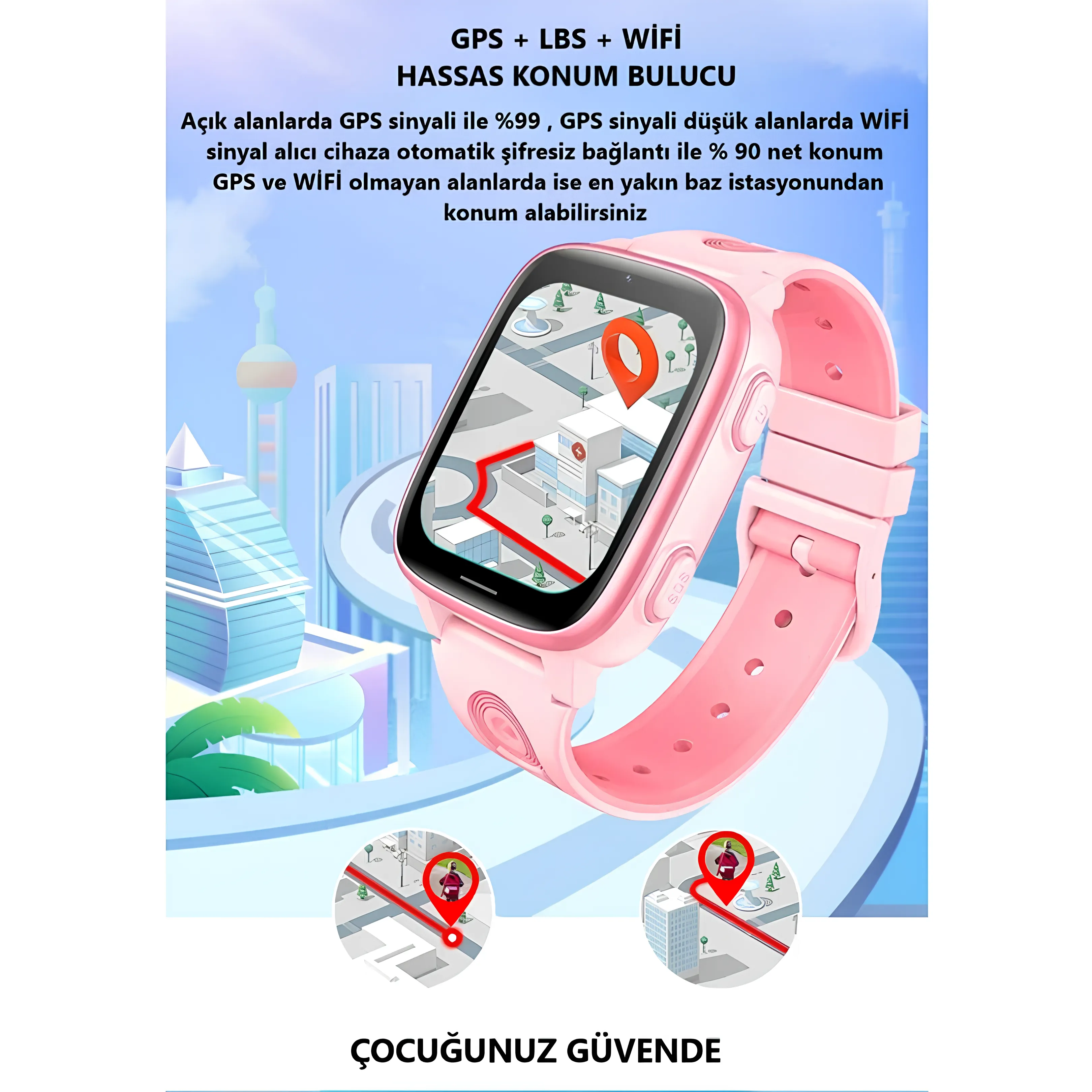 Wonlex CT23 4G GPS'li Çocuk Saati (Son Sürüm)