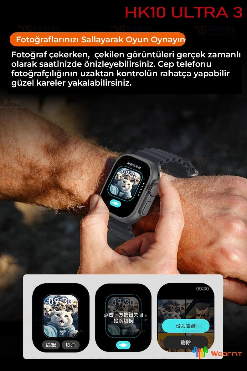 Watch 10 HK Ultra 3 Akıllı Saat (Yeni Sürüm)