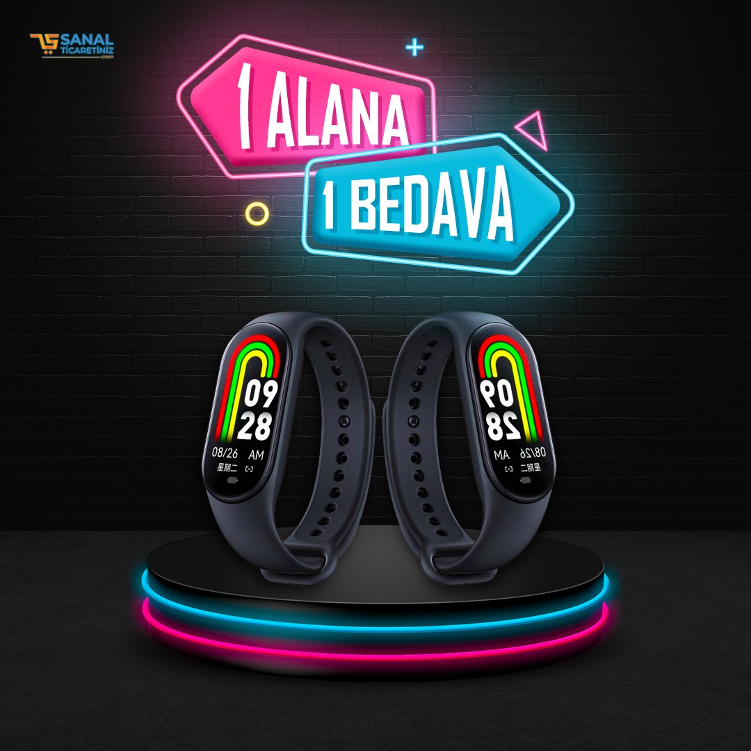 2 Adet Smart Band M8 Akıllı Bileklik