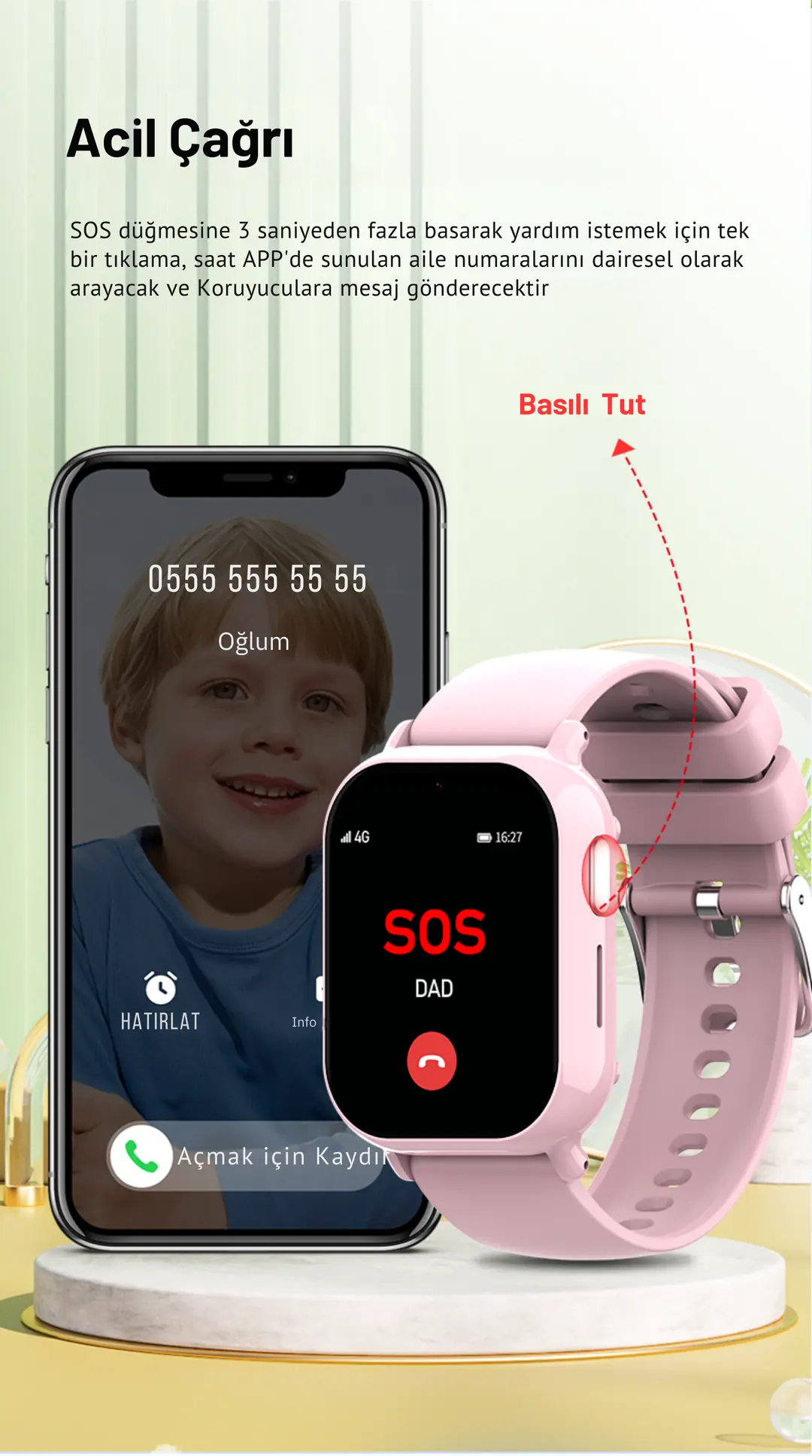 Wonlex KT01 Mini Tasarım Akıllı Çocuk Saati