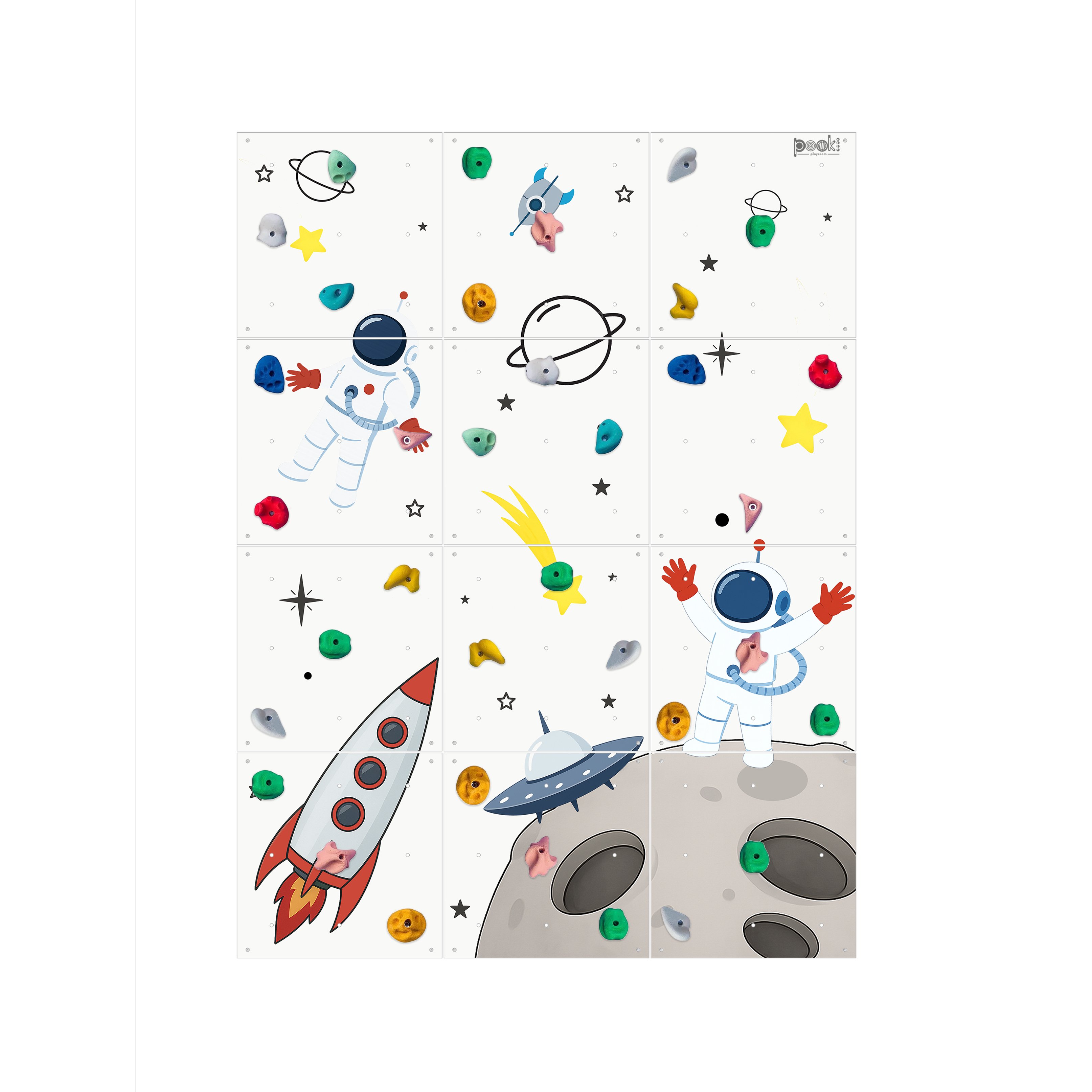 Uzay Temalı Tırmanma Duvarı - 180x240