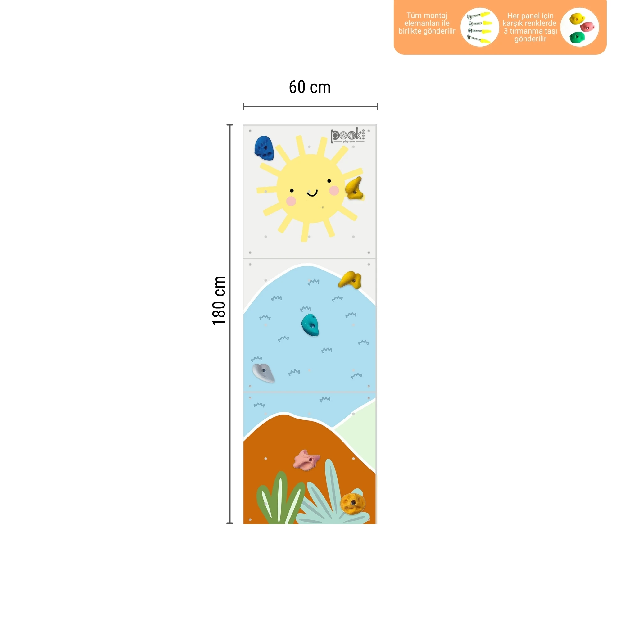 Dağ & Gökkuşağı Temalı Tırmanma Duvarı