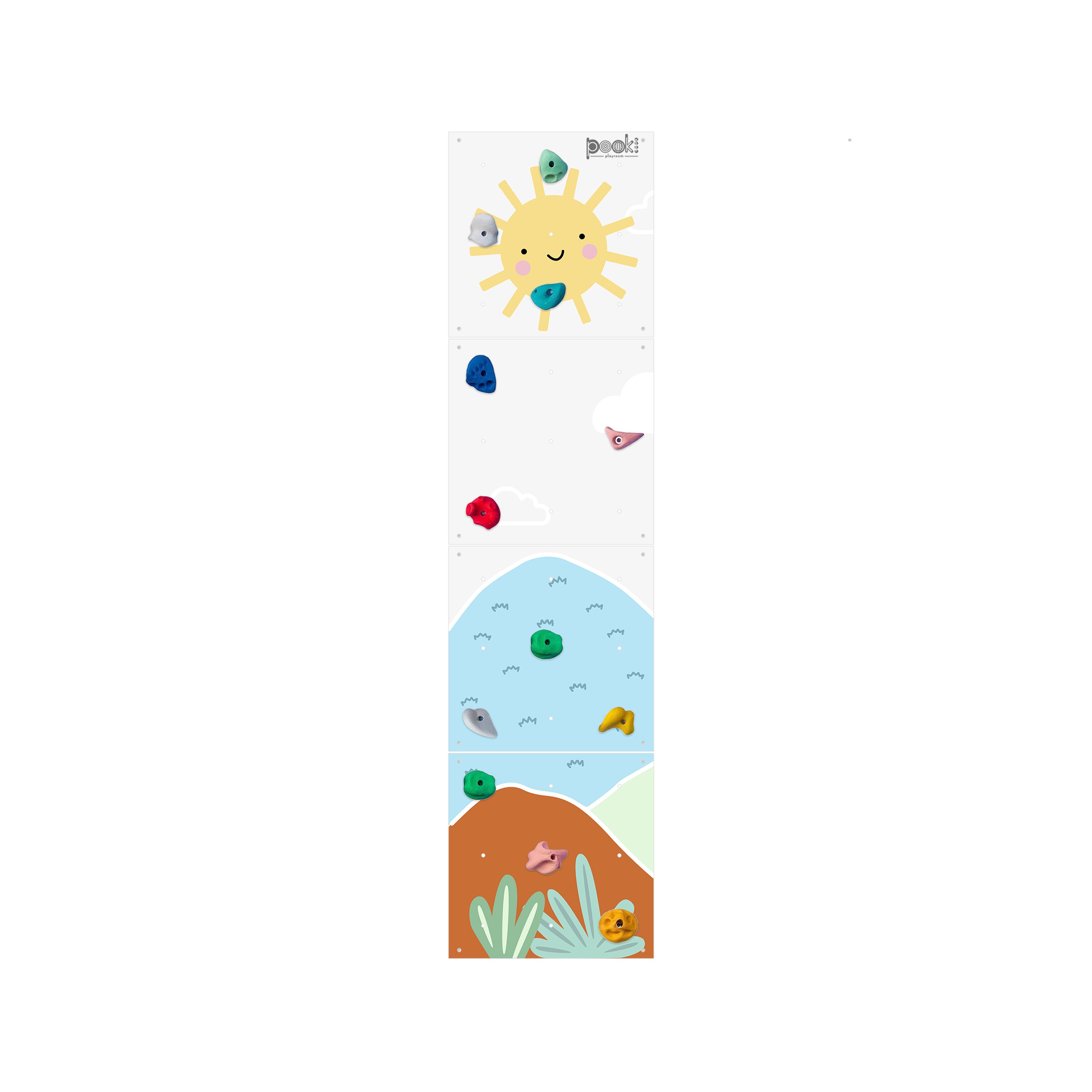Dağ & Gökkuşağı Temalı Tırmanma Duvarı - 60x240