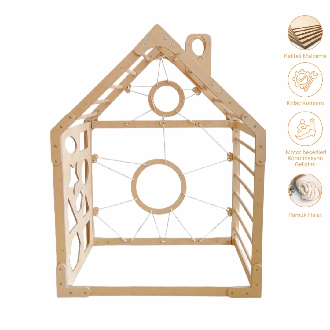 Montessori Ahşap Oyun Evi 