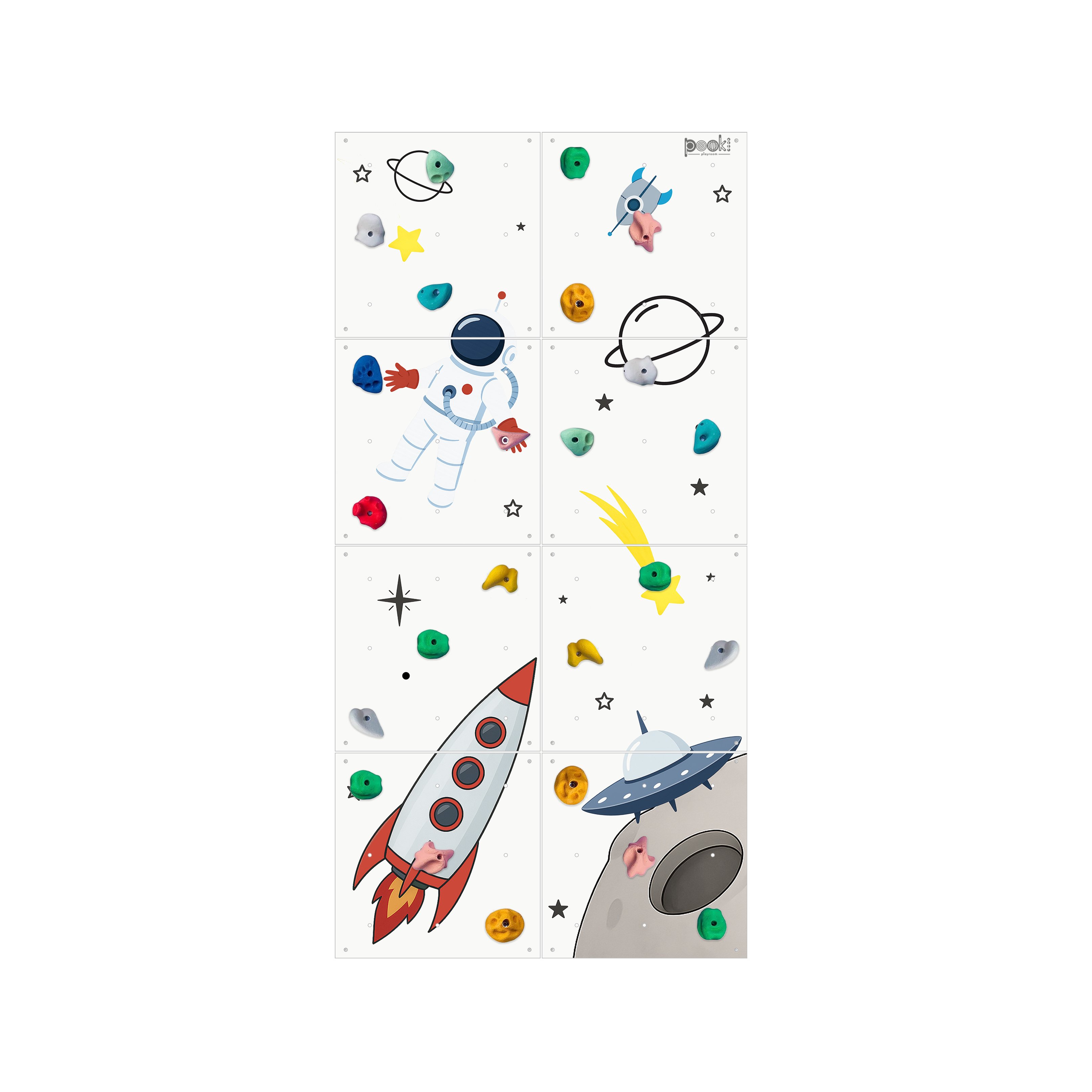 Uzay Temalı Tırmanma Duvarı - 120x240