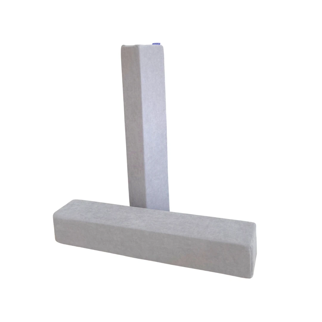 2'li Uzun Dikdörtgen Minder - Gri