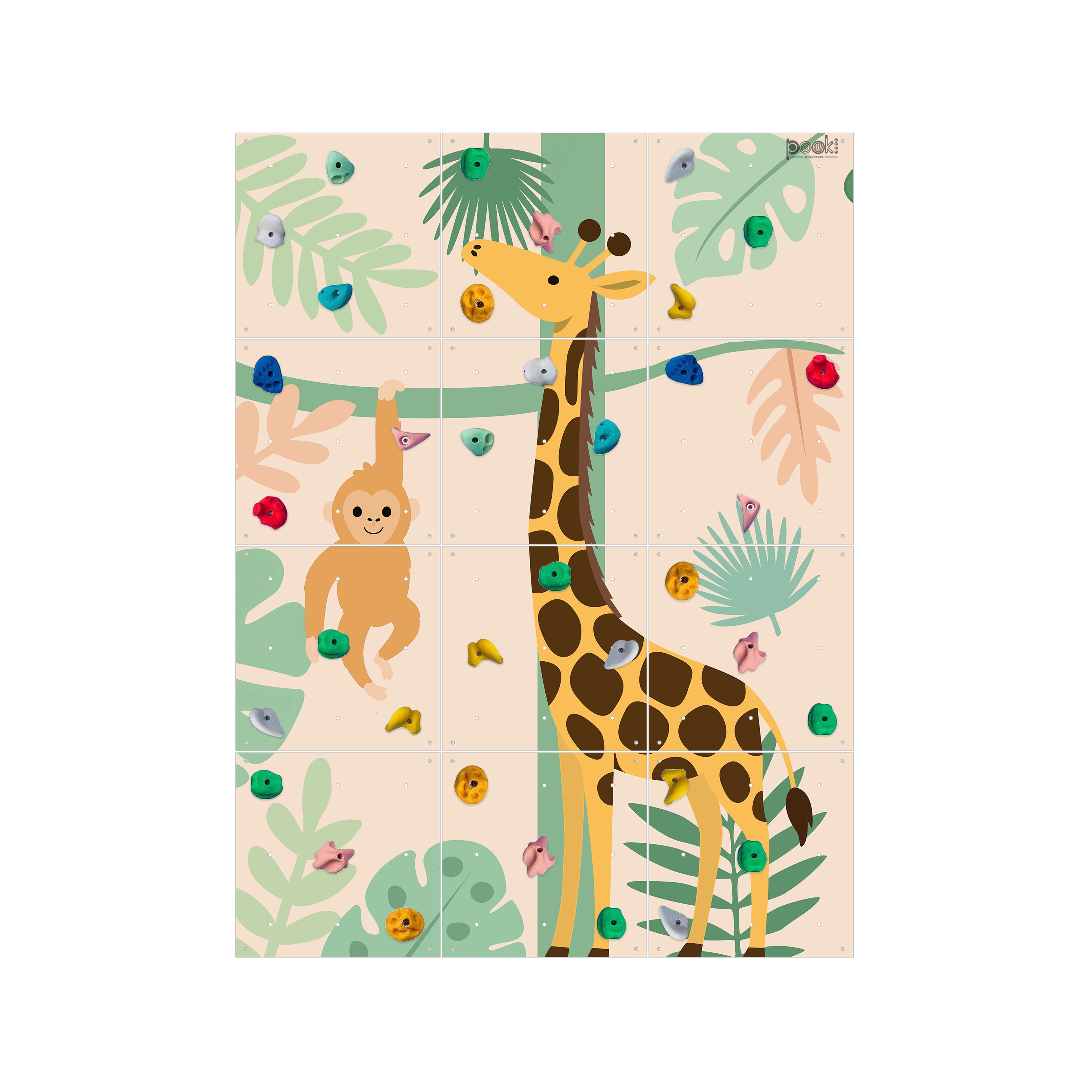 Safari Temalı Tırmanma Duvarı - 180x240