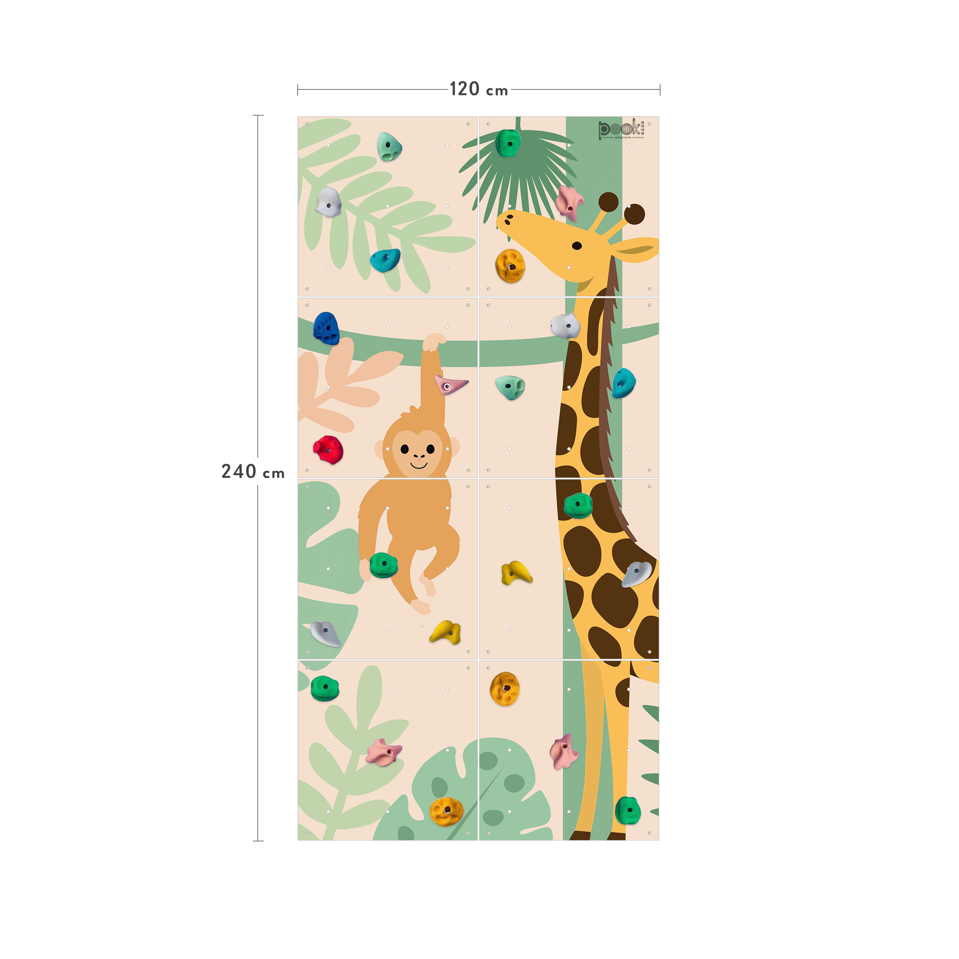 Safari Temalı Tırmanma Duvarı - 120x240