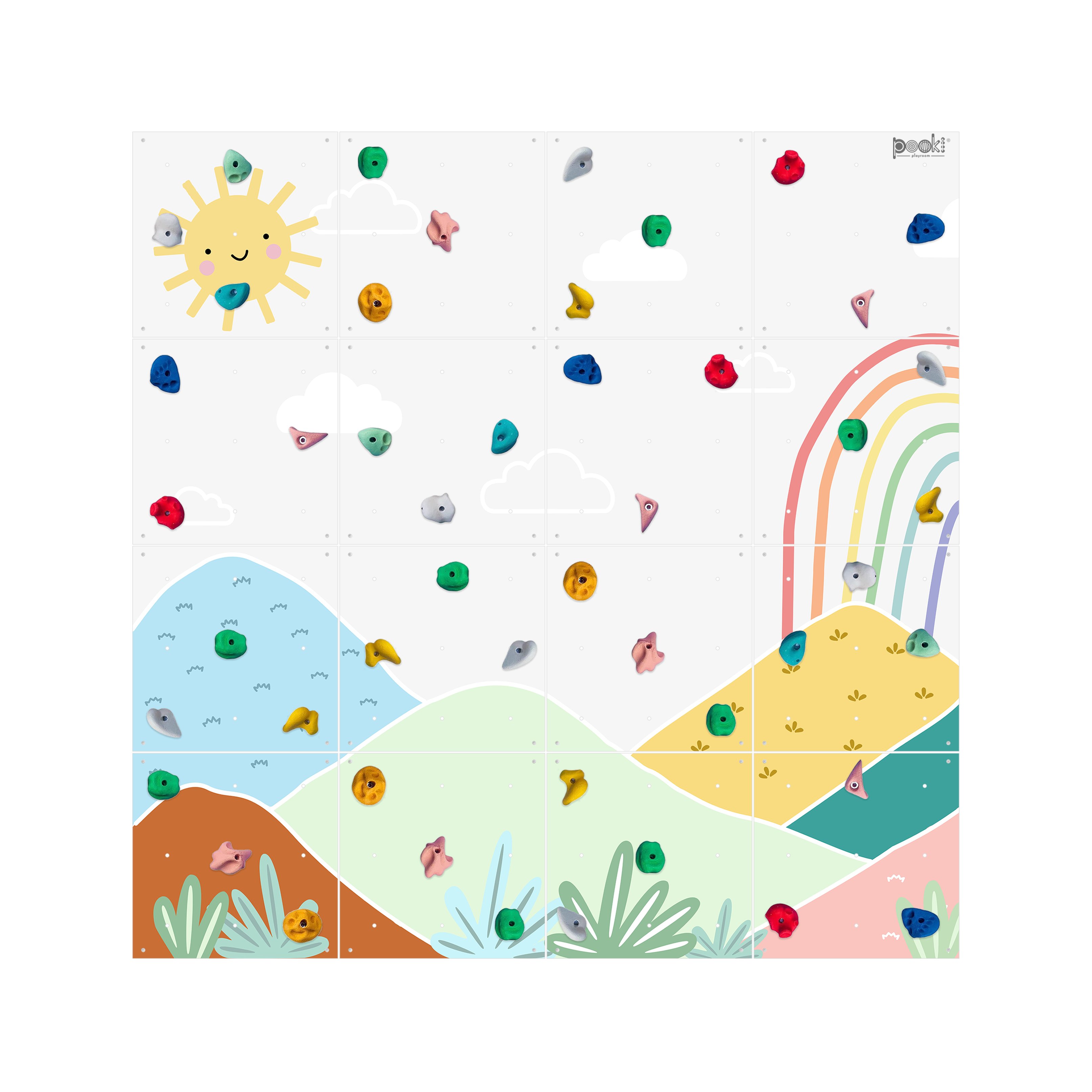 Dağ & Gökkuşağı Temalı Tırmanma Duvarı - 240x240