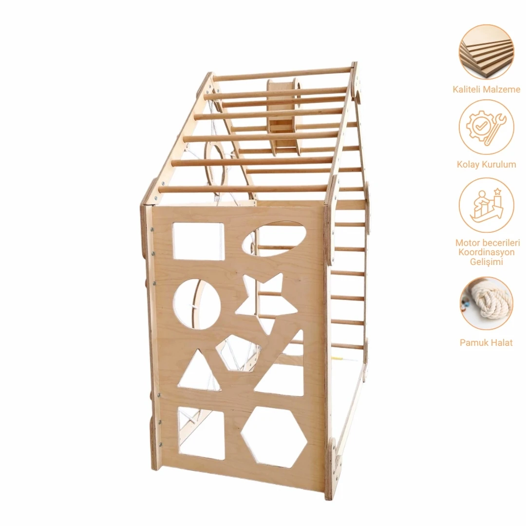 Montessori Ahşap Oyun Evi 