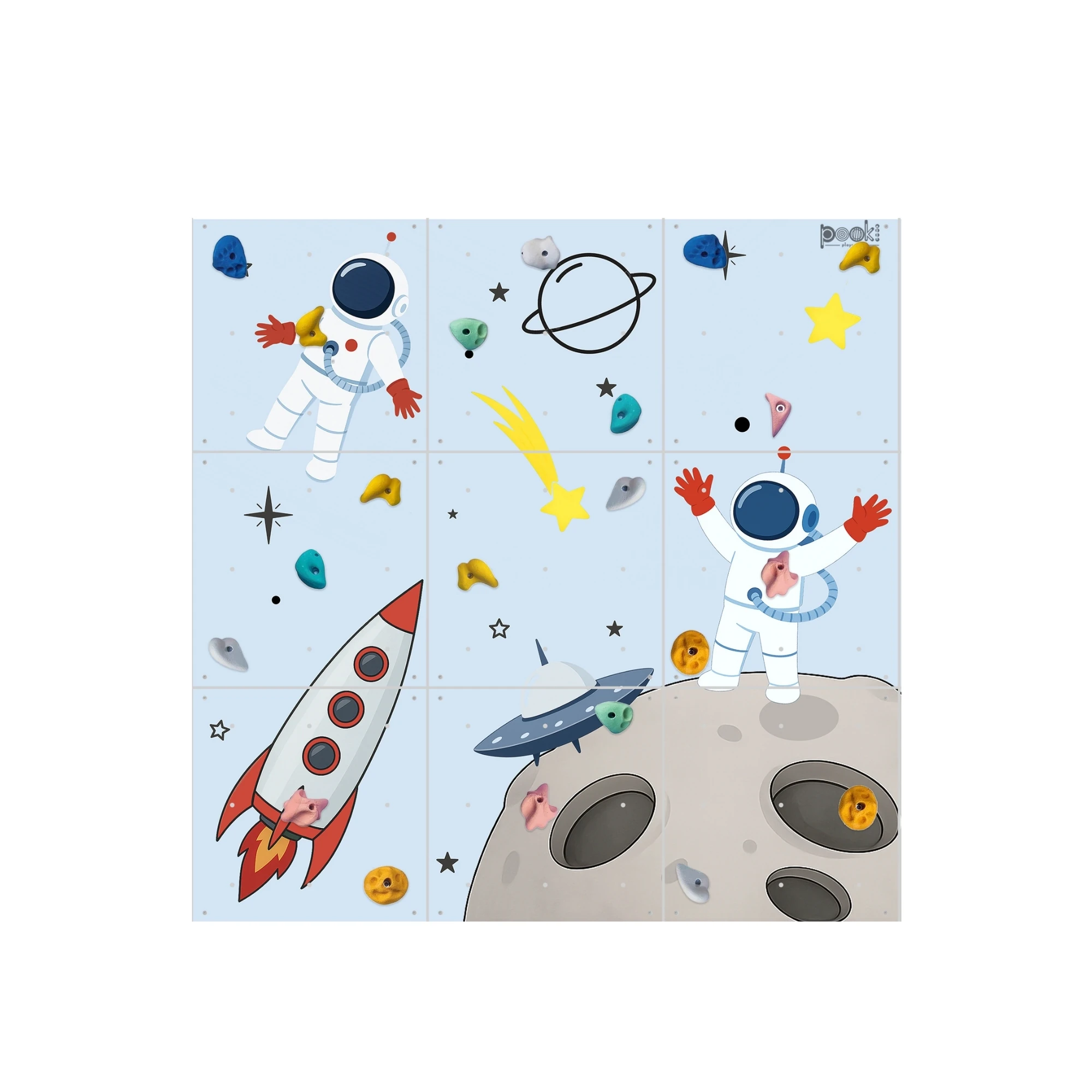 Uzay Temalı Tırmanma Duvarı - 180x180