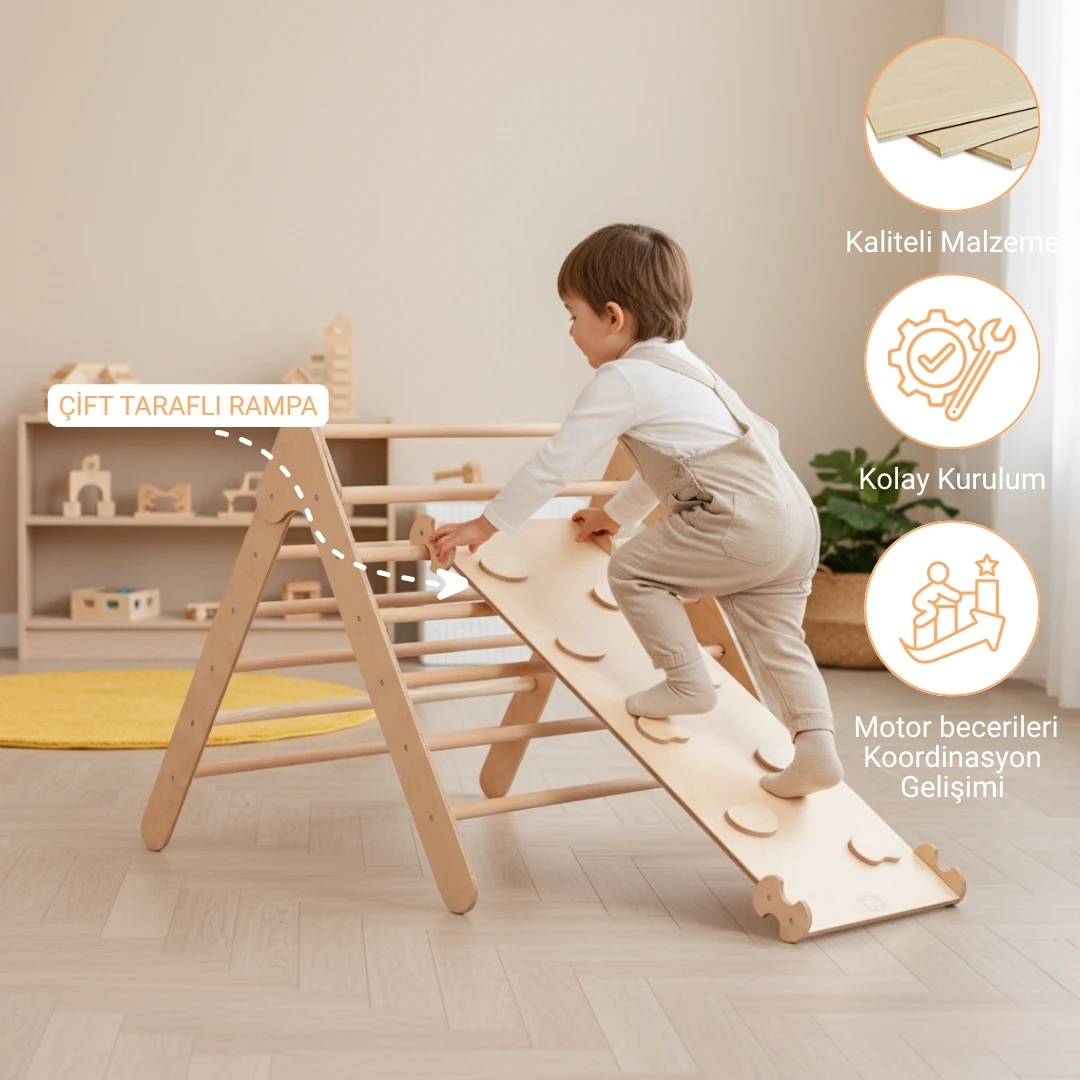 Montessori Pikler Üçgeni  - Rampalı