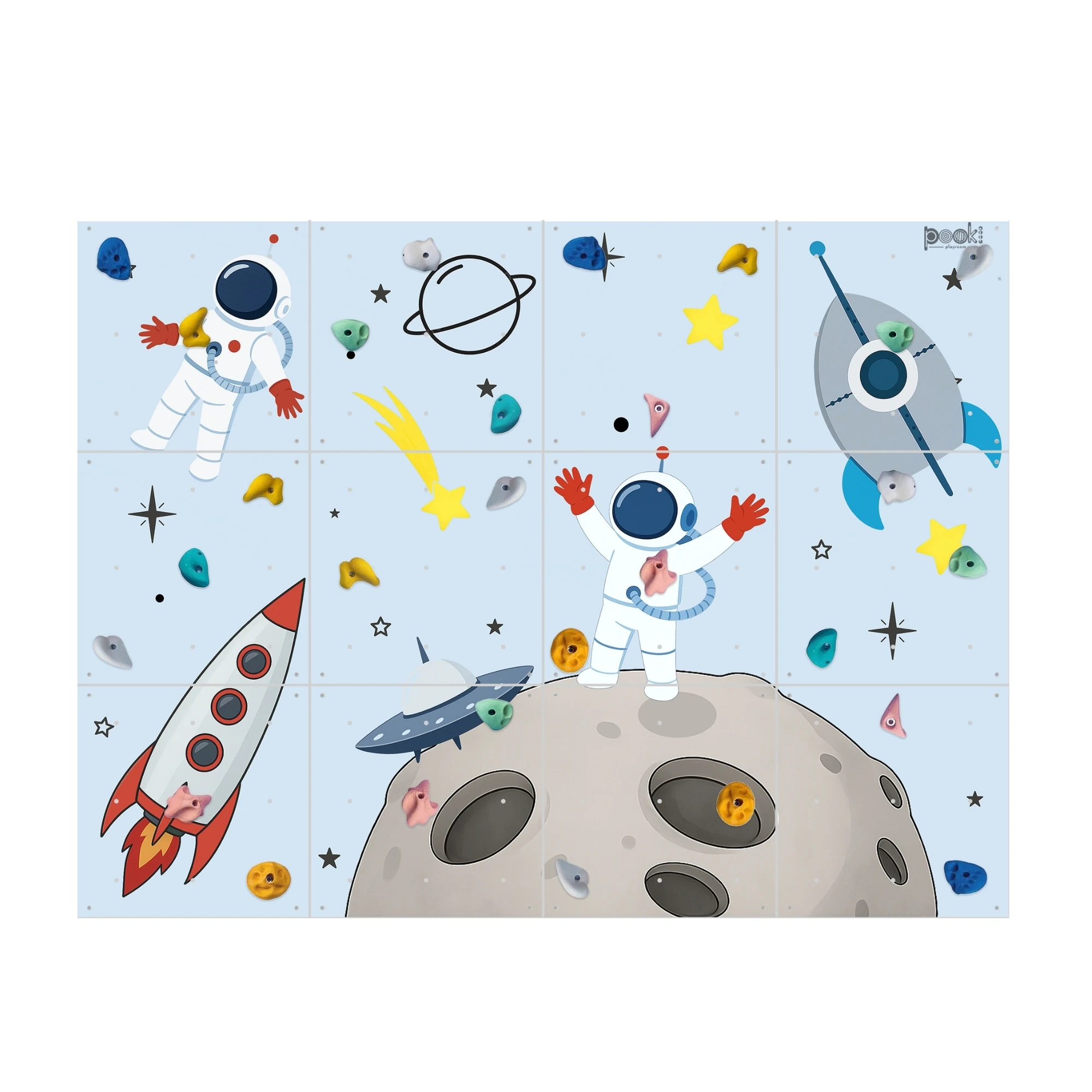 Uzay Temalı Tırmanma Duvarı - 240x180