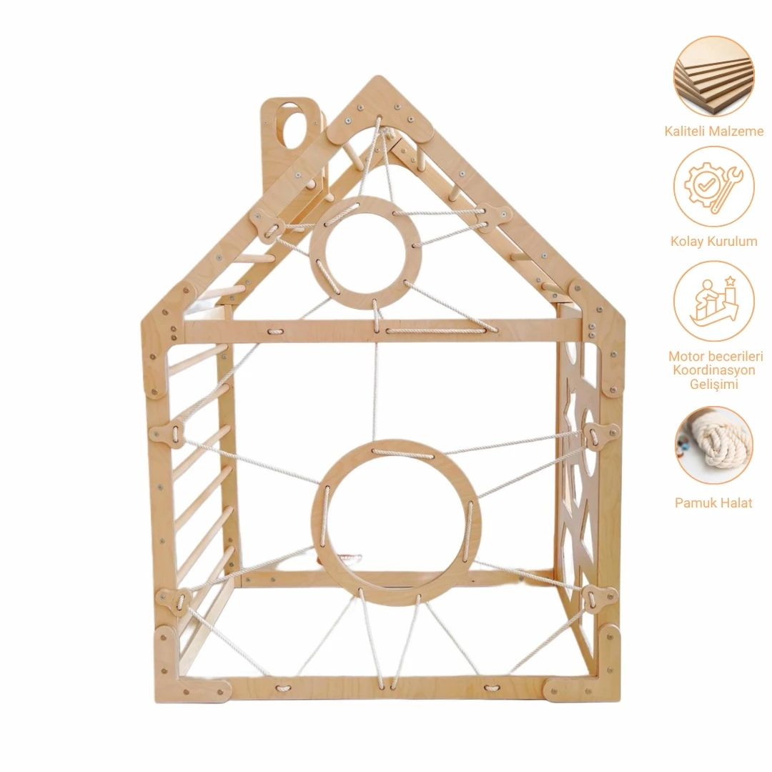 Montessori Ahşap Oyun Evi 