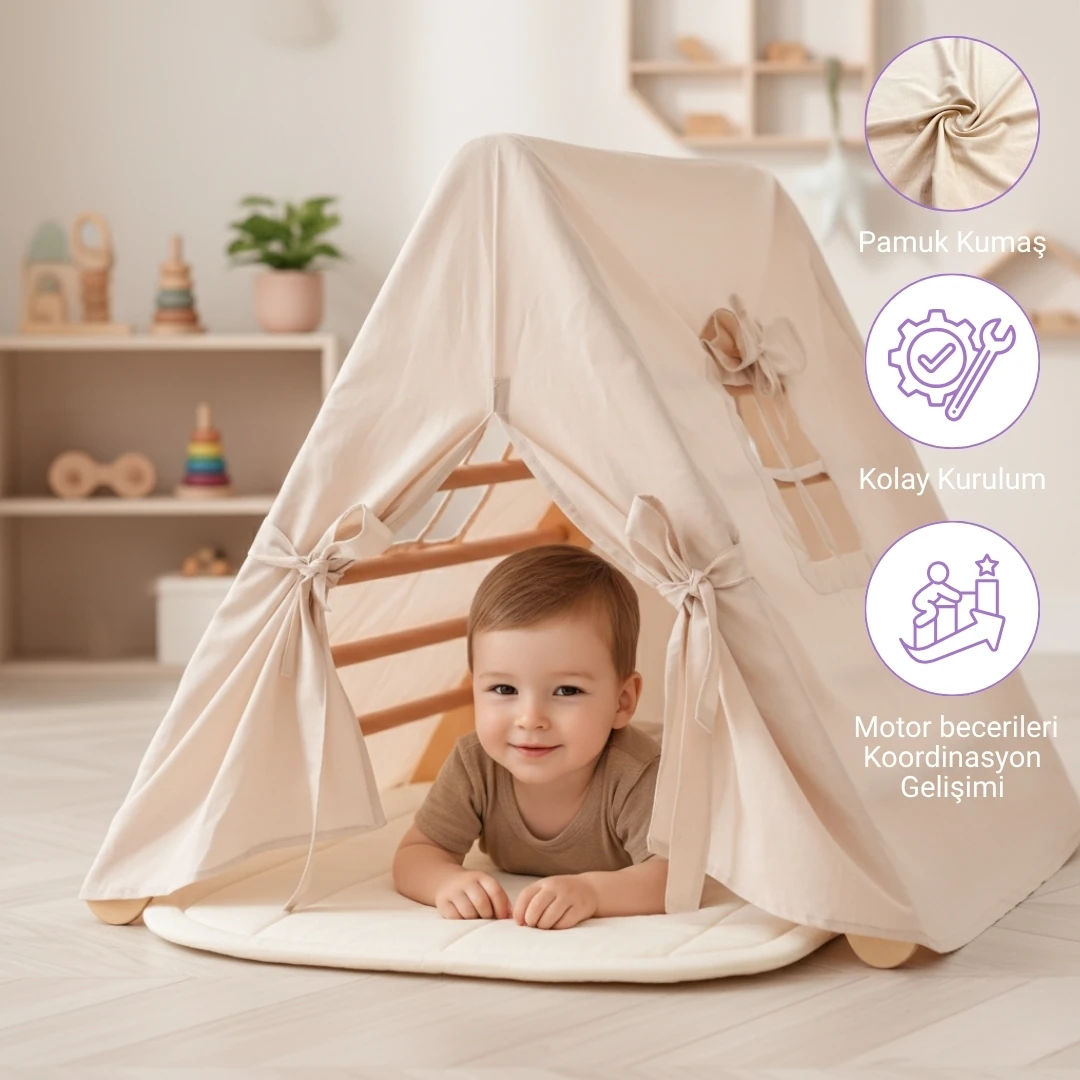 Montessori Pikler Üçgeni  - Çadırlı