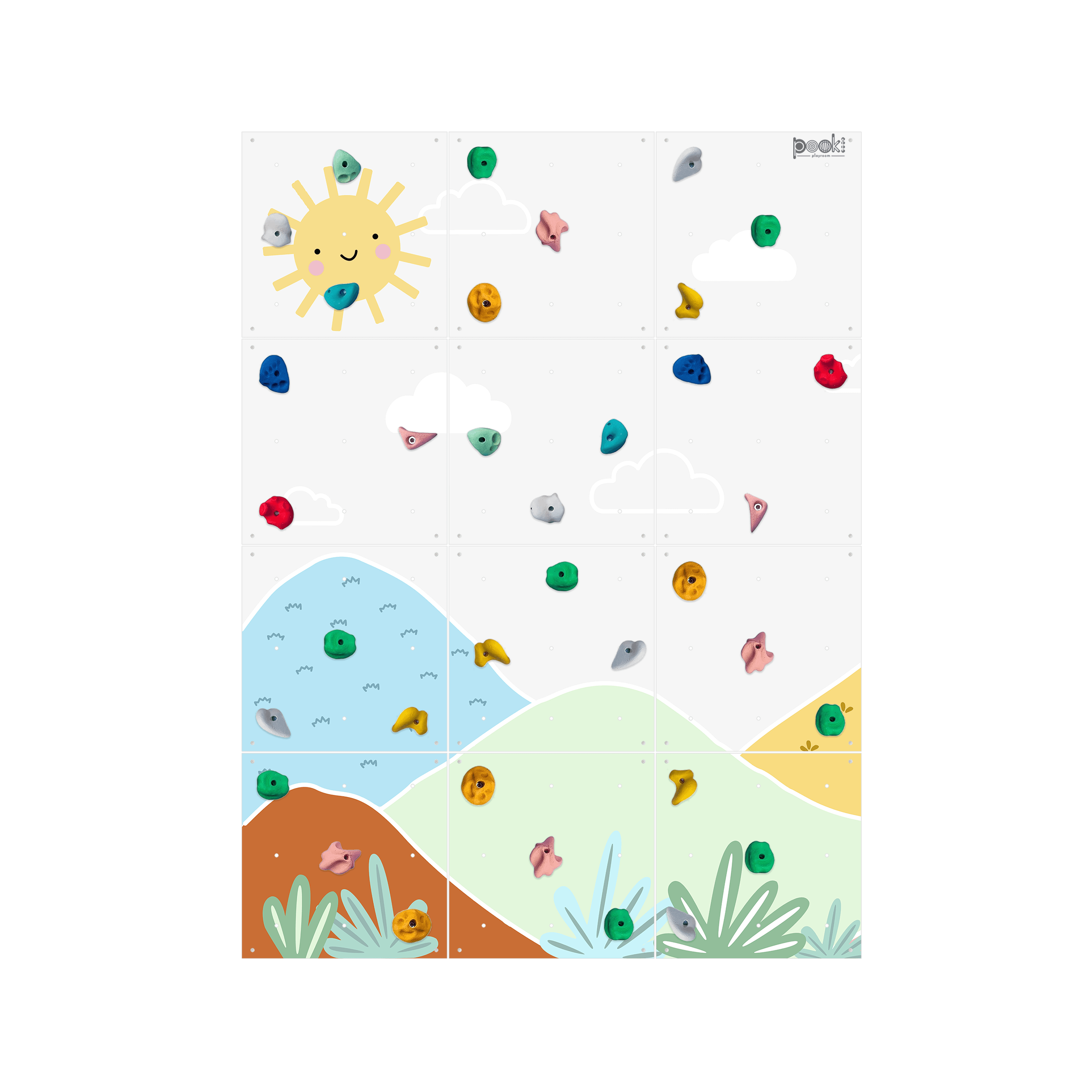 Dağ & Gökkuşağı Temalı Tırmanma Duvarı - 180x240