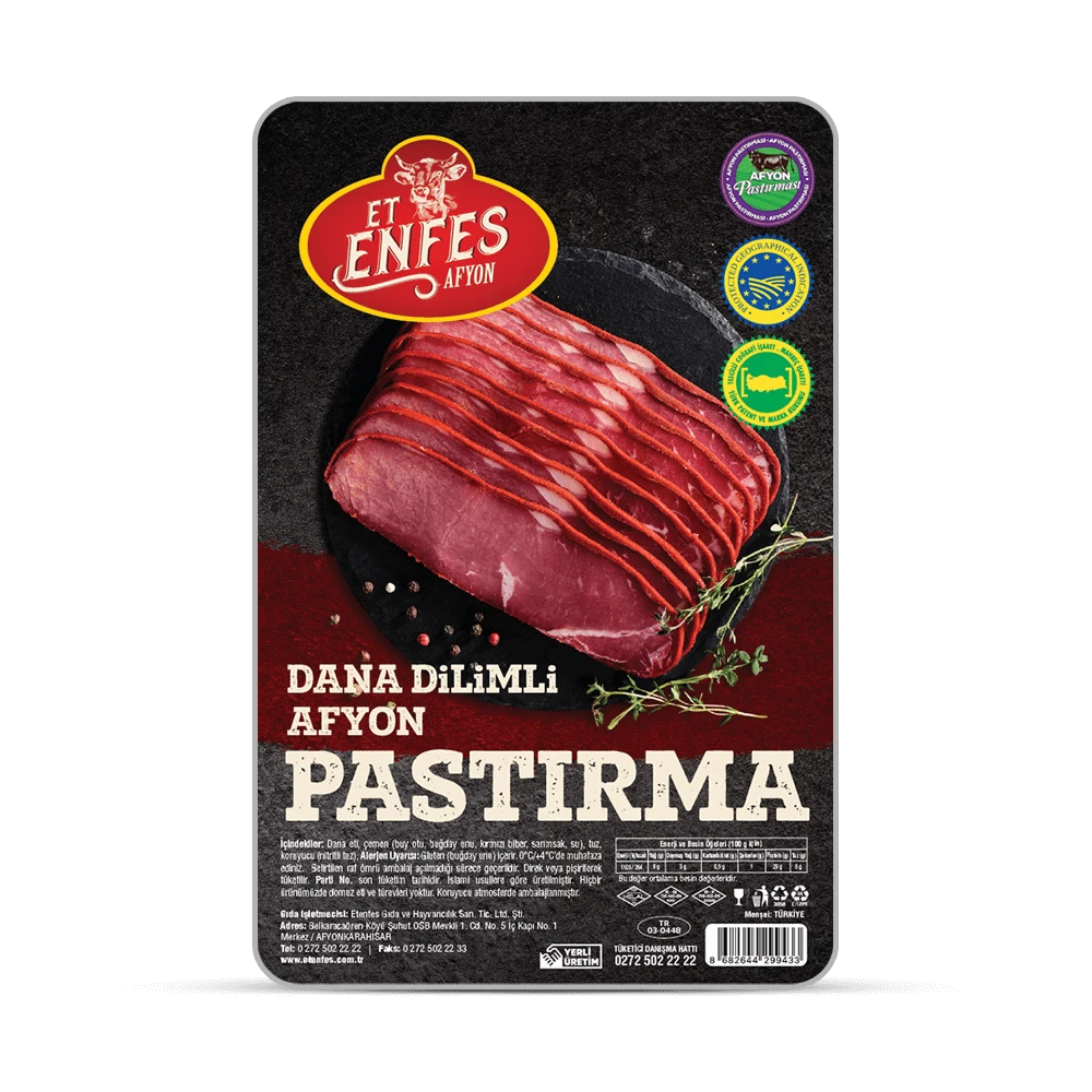 Et Enfes Dilimli Pastırma 100 Gr (Çemenli)