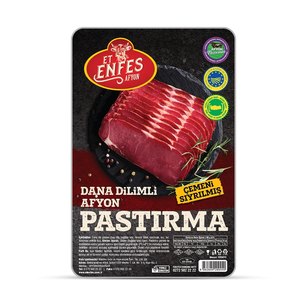 Et Enfes Dilimli Pastırma 100 Gr (Çemensiz)