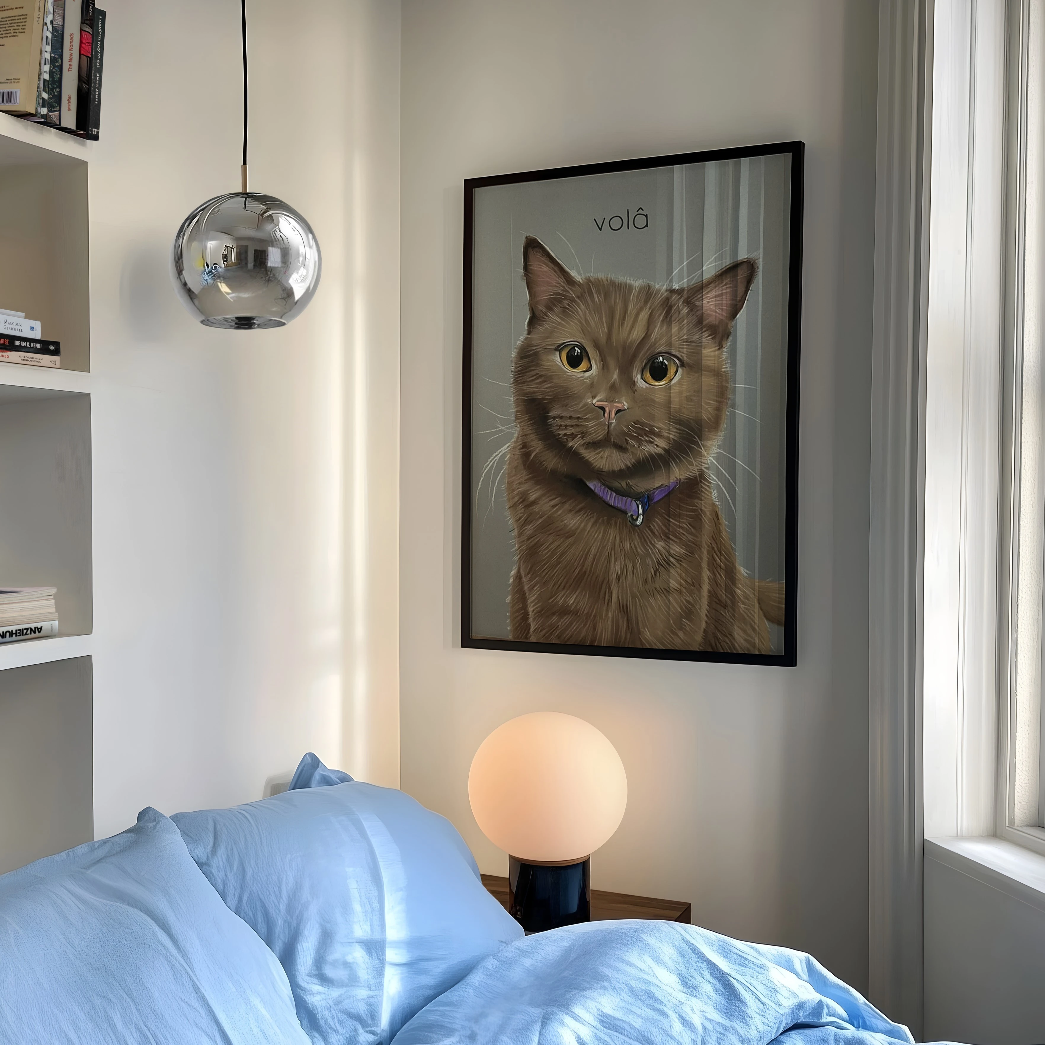 Evcil Hayvan Portresi | Orta Boyut, Gri Kağıt