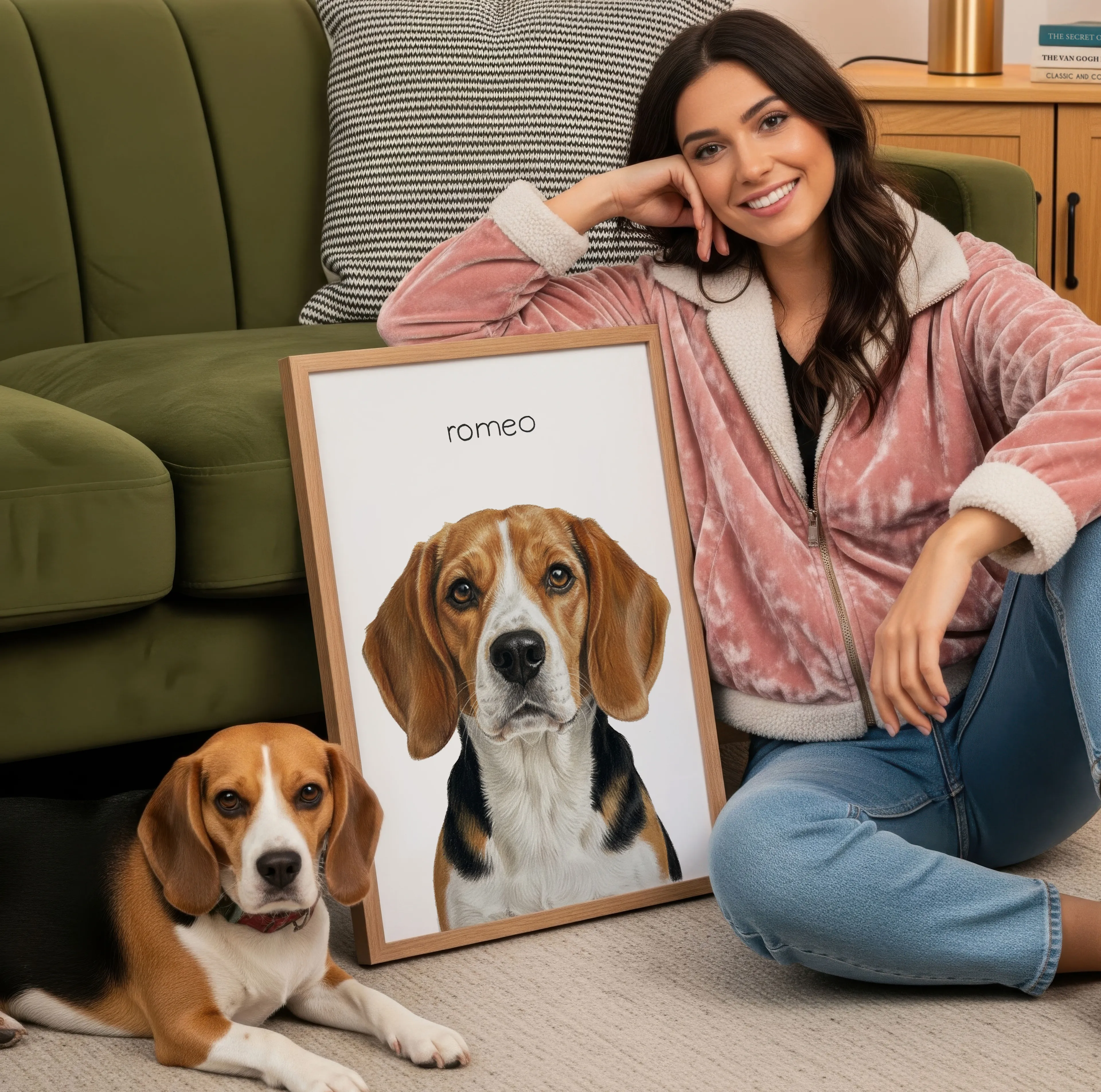 Evcil Hayvan Portresi | Orta Boyut, Beyaz Kağıt