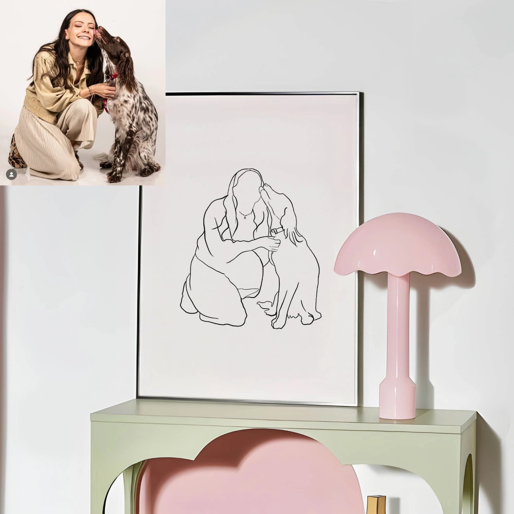 İnsan & Hayvan Portresi Çizgi Tasarım