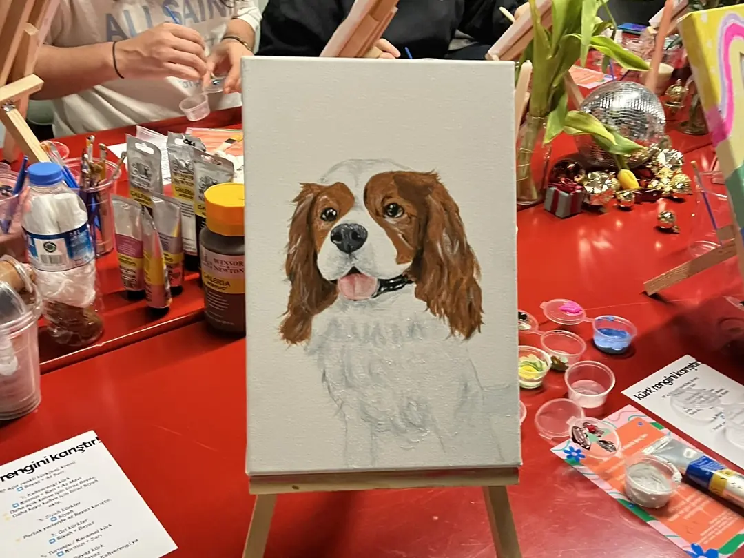 ''Hafta sonu gerçekten çok özel bir deneyim yaşadım. Sıcacık, özenle hazırlanmış bir ortamda kaybettiğim canım Lokomu tuvale aktarma fırsatı bulmak hem duygulandırdı hem de içimi inanılmaz rahatlattı. Atölyenin ambiyansı, müzikler, ikramlar ve her şeyin en ince detayına kadar düşünülmüş olması süreci çok keyifli hale getirdi. En büyük teşekkürüm ise eğitmenimiz ve Alf Portraits’in kurucusu Aleyna Hanım’a… Hem inanılmaz tatlı hem de sabırlı yaklaşımı, teknikleri basitçe anlatışı ve her adımda doğru yönlendirmesi sayesinde kendimi profesyonel bir ressam gibi hissettim. Kendisinin enerjisi ve sanata olan sevgisi gerçekten insana geçiyor. Kısacası, hem ruhuma iyi gelen hem de ortaya benim için çok anlamlı bir eser çıkmasını sağlayan harika bir deneyimdi. Kendinizi yaratıcı bir mola ile şımartmak isterseniz kesinlikle tavsiye ederim.''