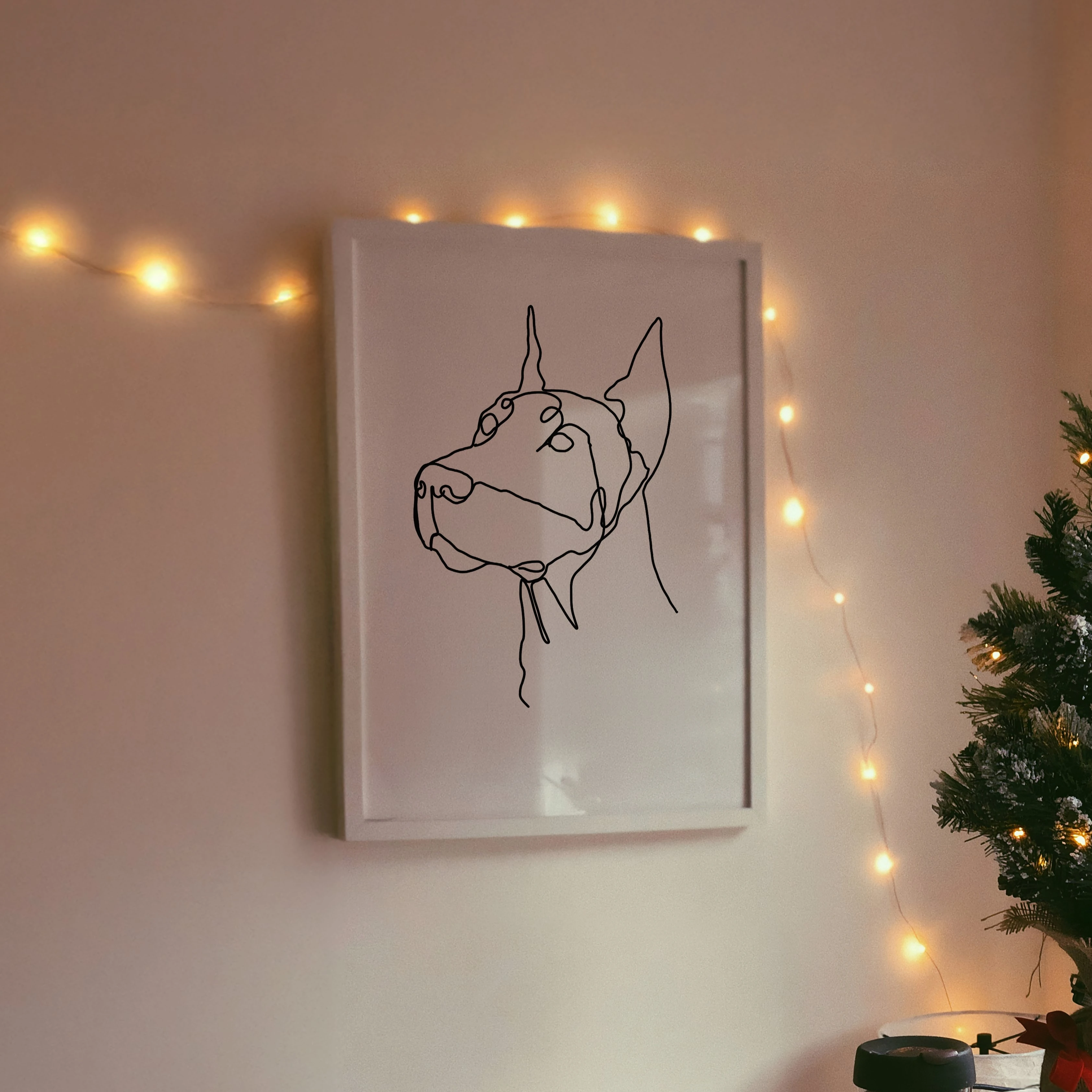 Tek Çizgi Hayvan Portresi