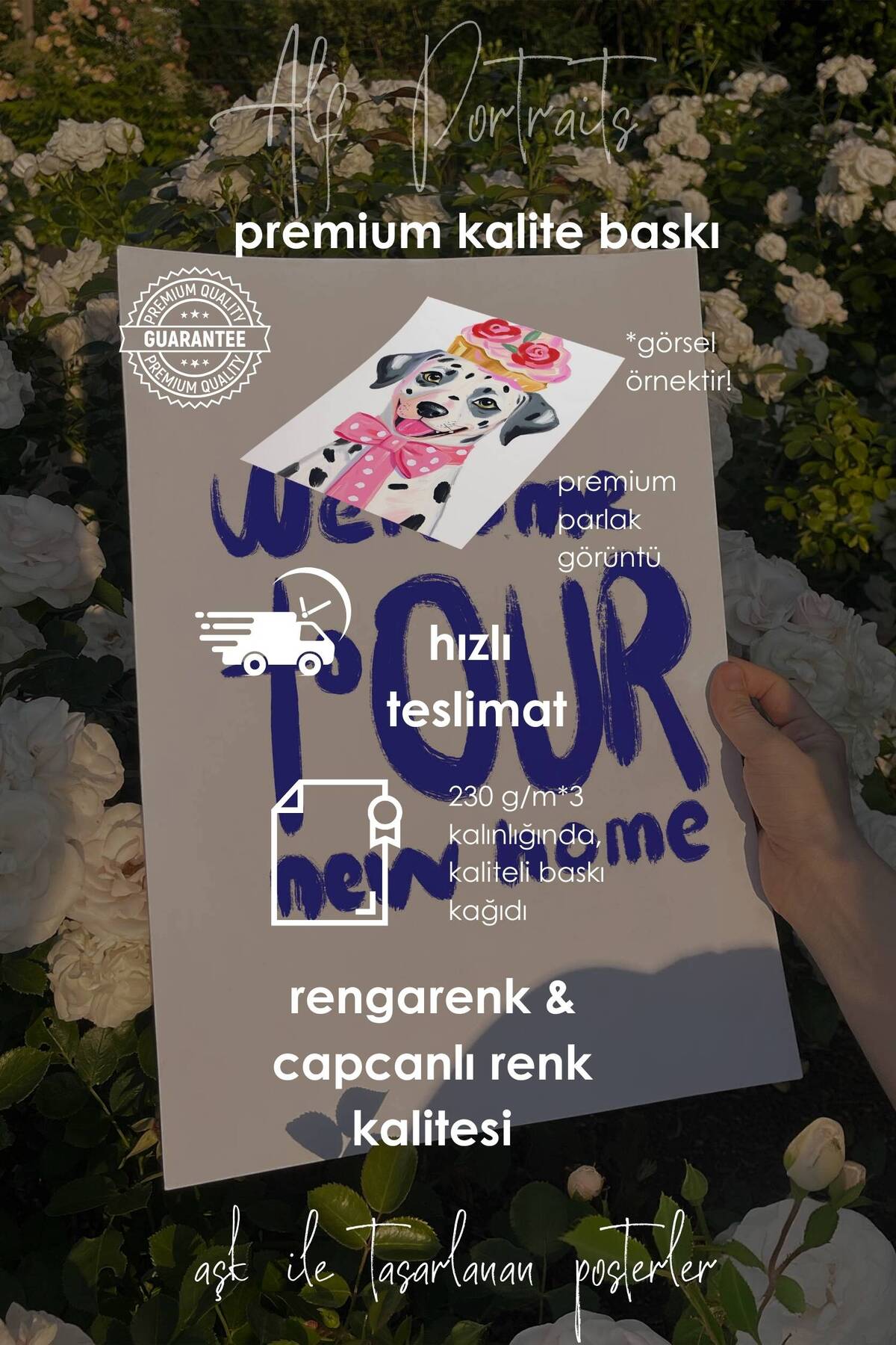 'Welcome to Our New Home' Çerçevesiz Poster, Yeni Ev Hediye Dekoru