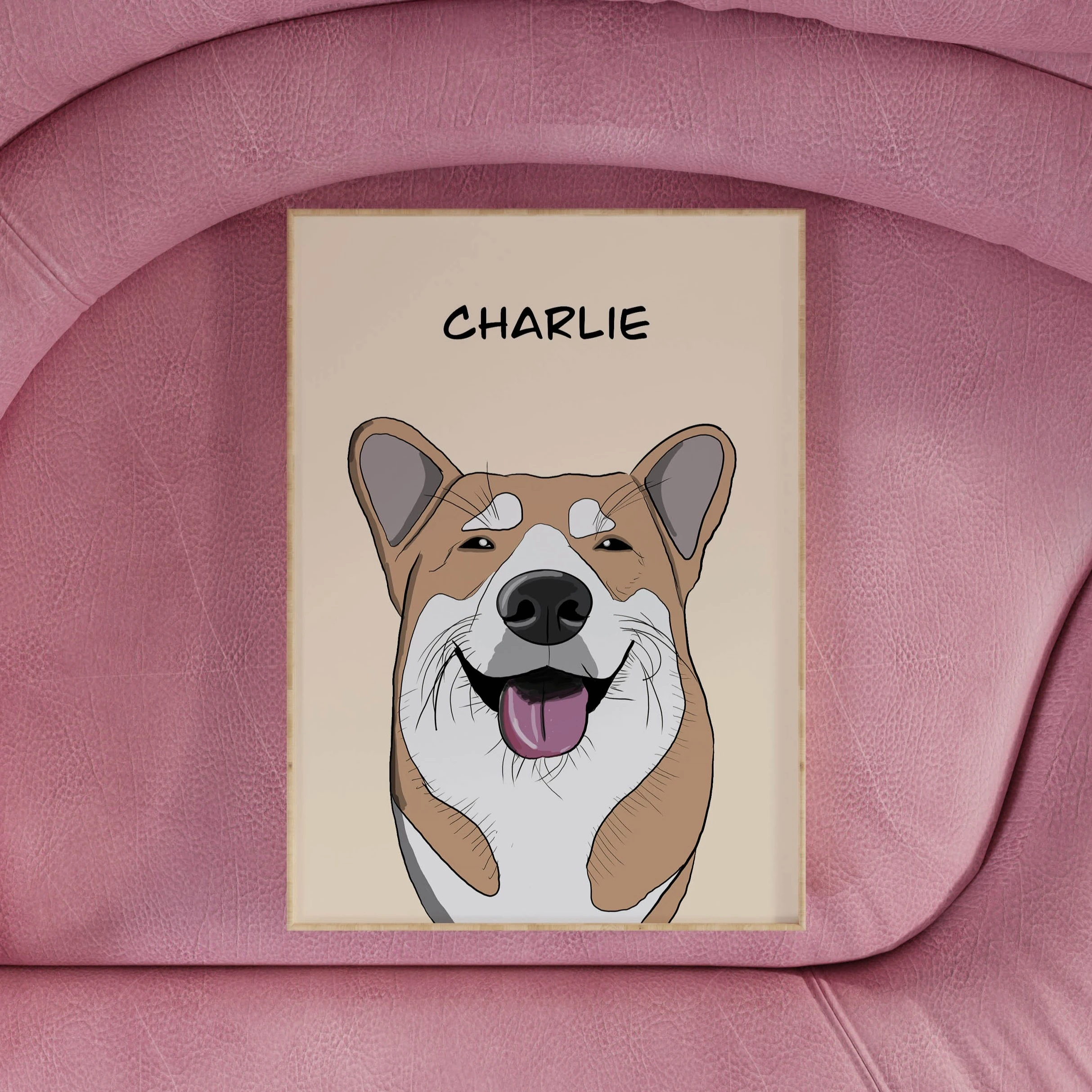 Cartoon Hayvan Portresi - Linen