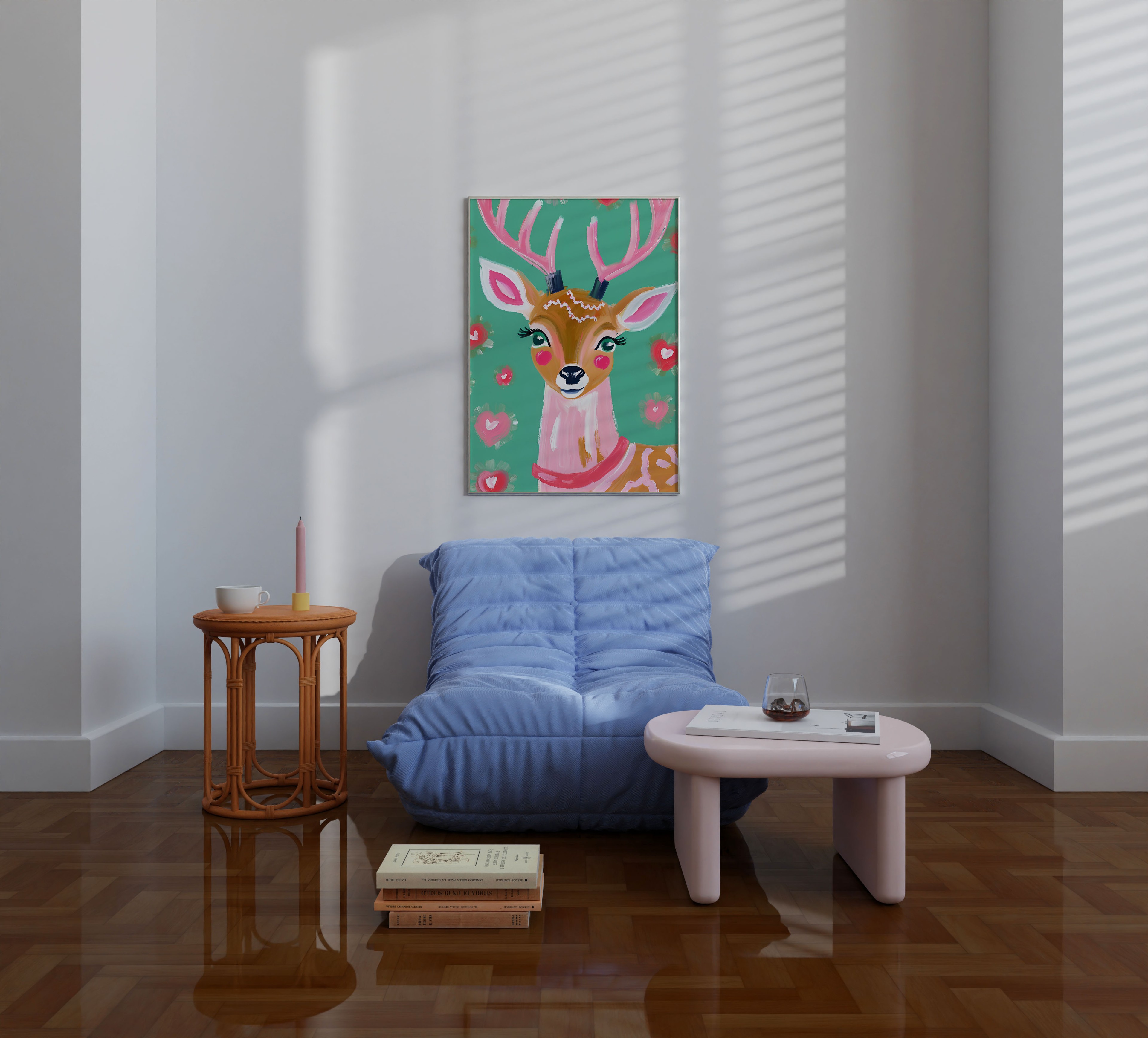 Deer Love Çerçevesiz Poster