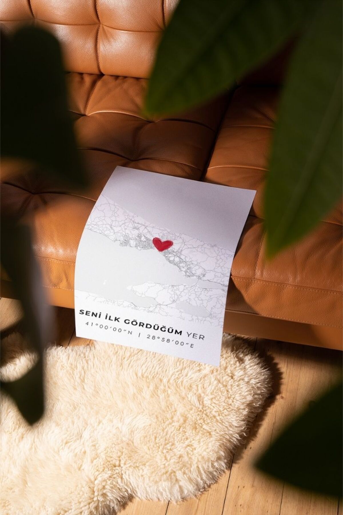 'Bursa' Seni İlk Gördüğüm Yer Çerçevesiz Poster, Sevdiğinize İlk Buluşma Bursa Hediyelik