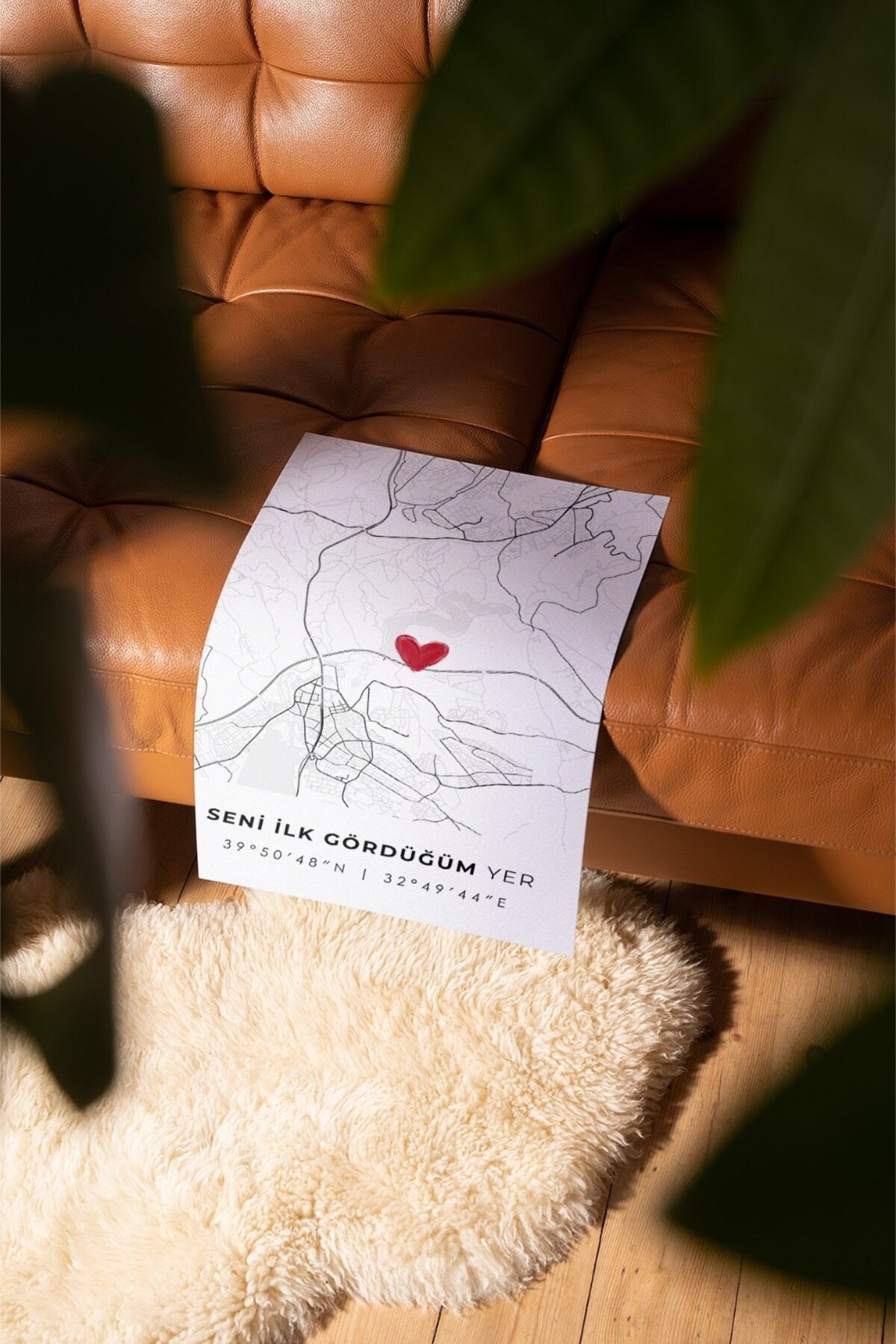 Seni İlk Gördüğüm Yer 'Eymir Gölü' Çerçevesiz Poster, Sevgiliye Arkadaşa İlk Buluşma Ankara Hediyesi