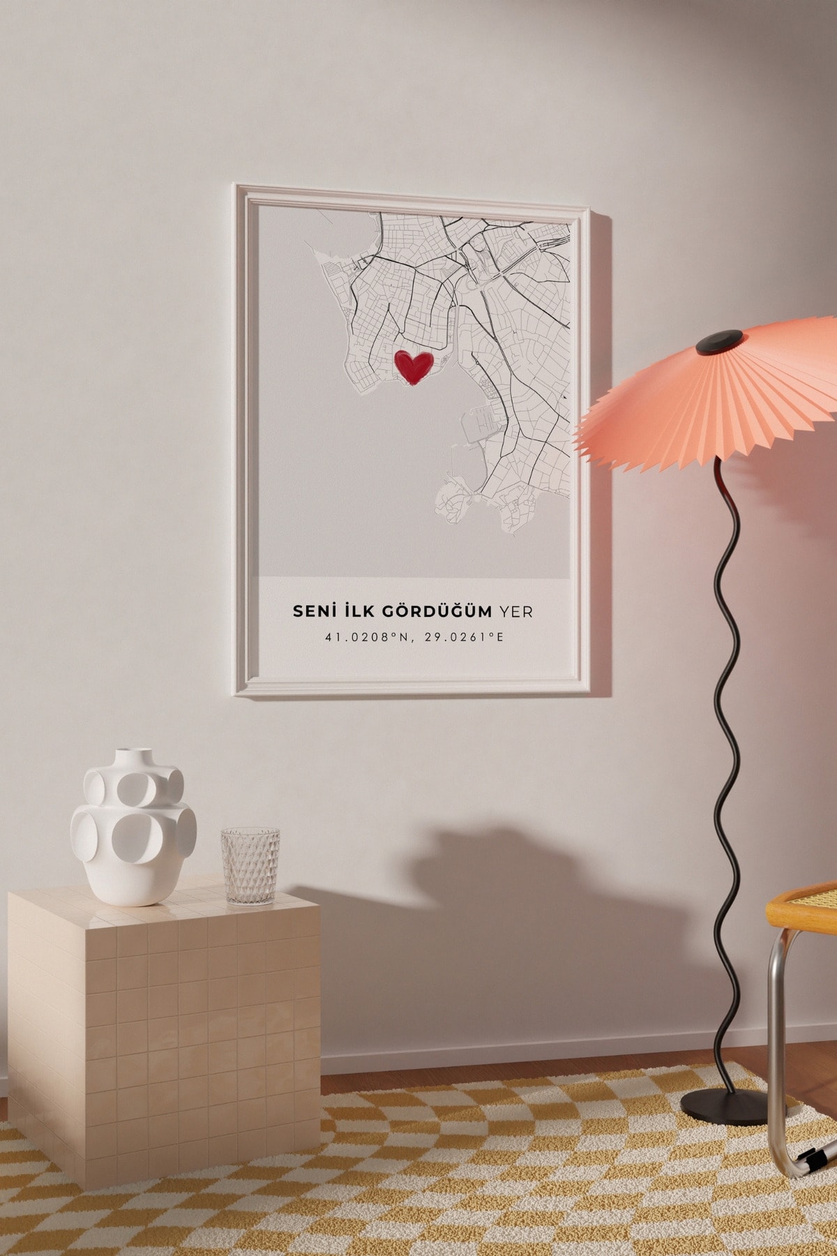 Seni Ilk Gördüğüm Yer 'moda Sahili' Çerçevesiz Poster, Sevdiğinize Ilk Buluşma Istanbul Hediye