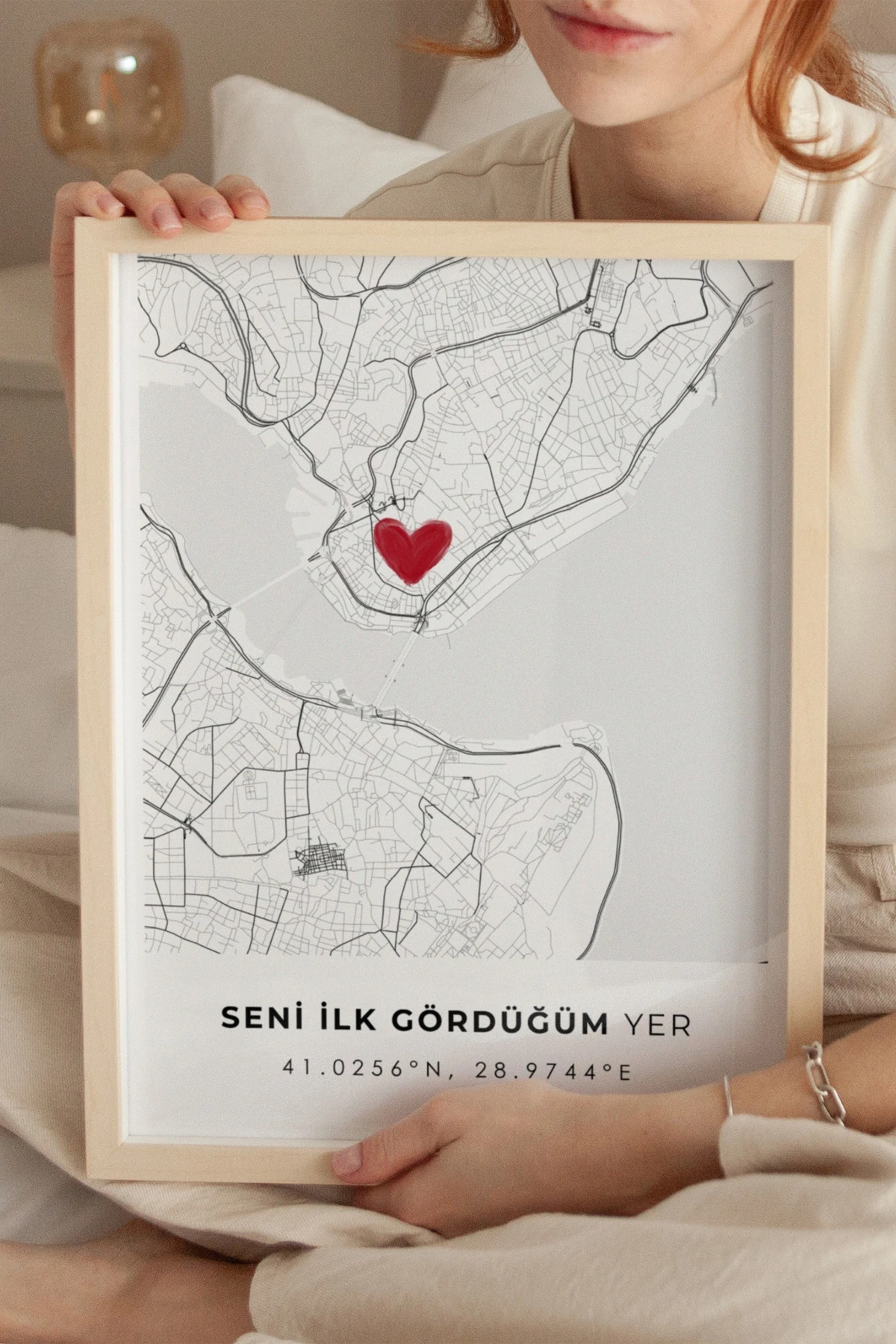 Seni İlk Gördüğüm Yer Galata Çerçevesiz Poster, Sevgiliye Arkadaşa Hediyelik, İlk Buluşma Hediyesi