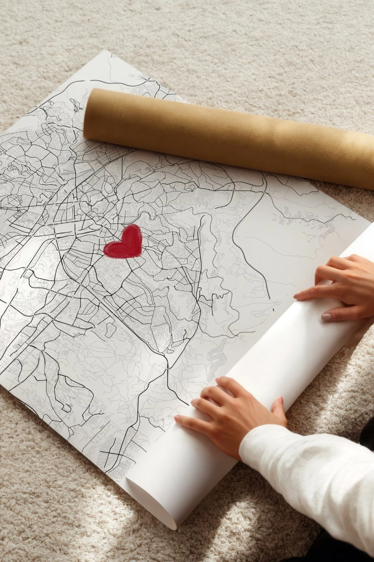 Seni İlk Gördüğüm Yer 'Tunalı' Çerçevesiz Poster, Sevgiliye Arkadaşa İlk Buluşma Ankara Hediyesi