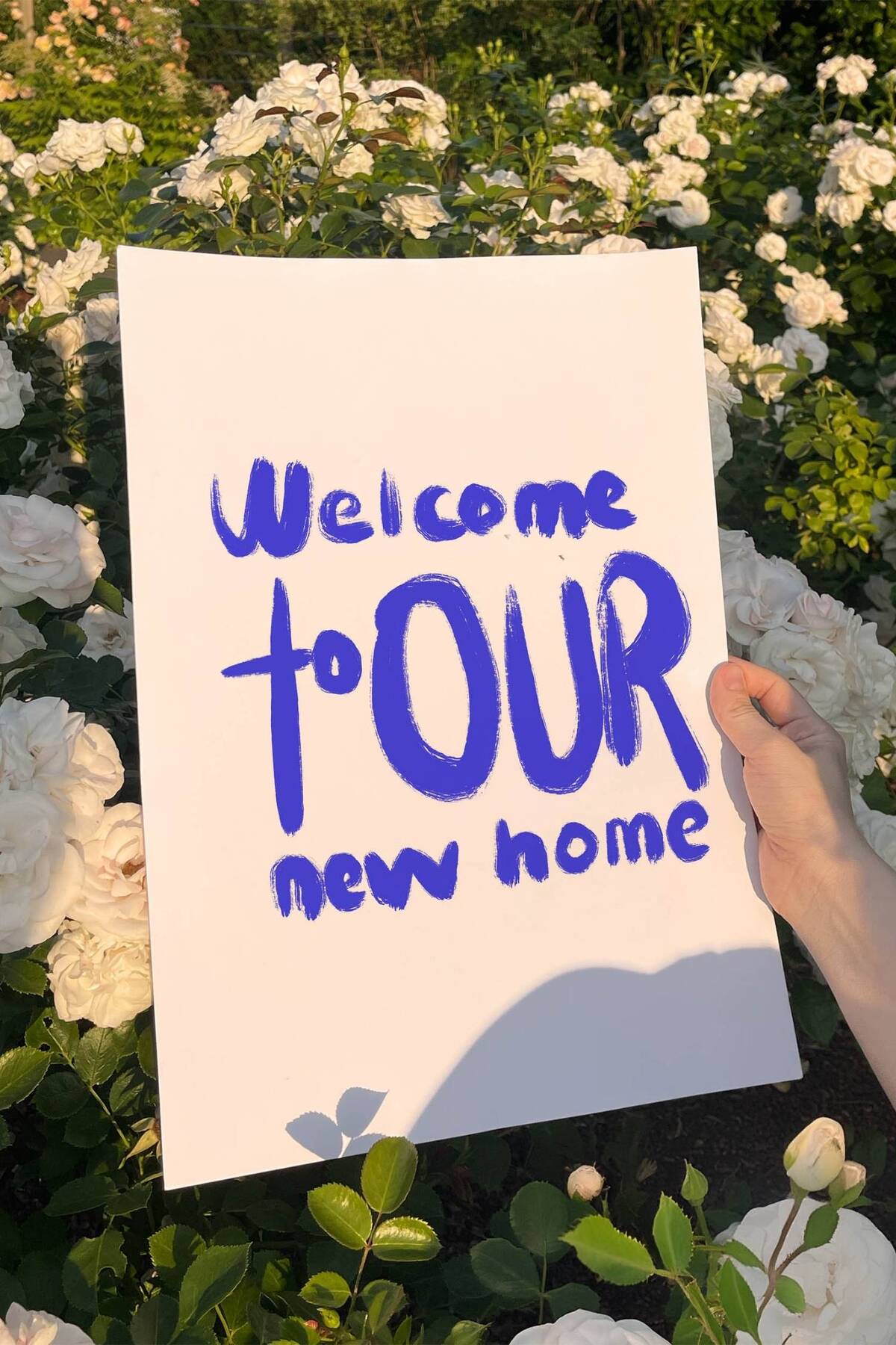 'Welcome to Our New Home' Çerçevesiz Poster, Yeni Ev Hediye Dekoru