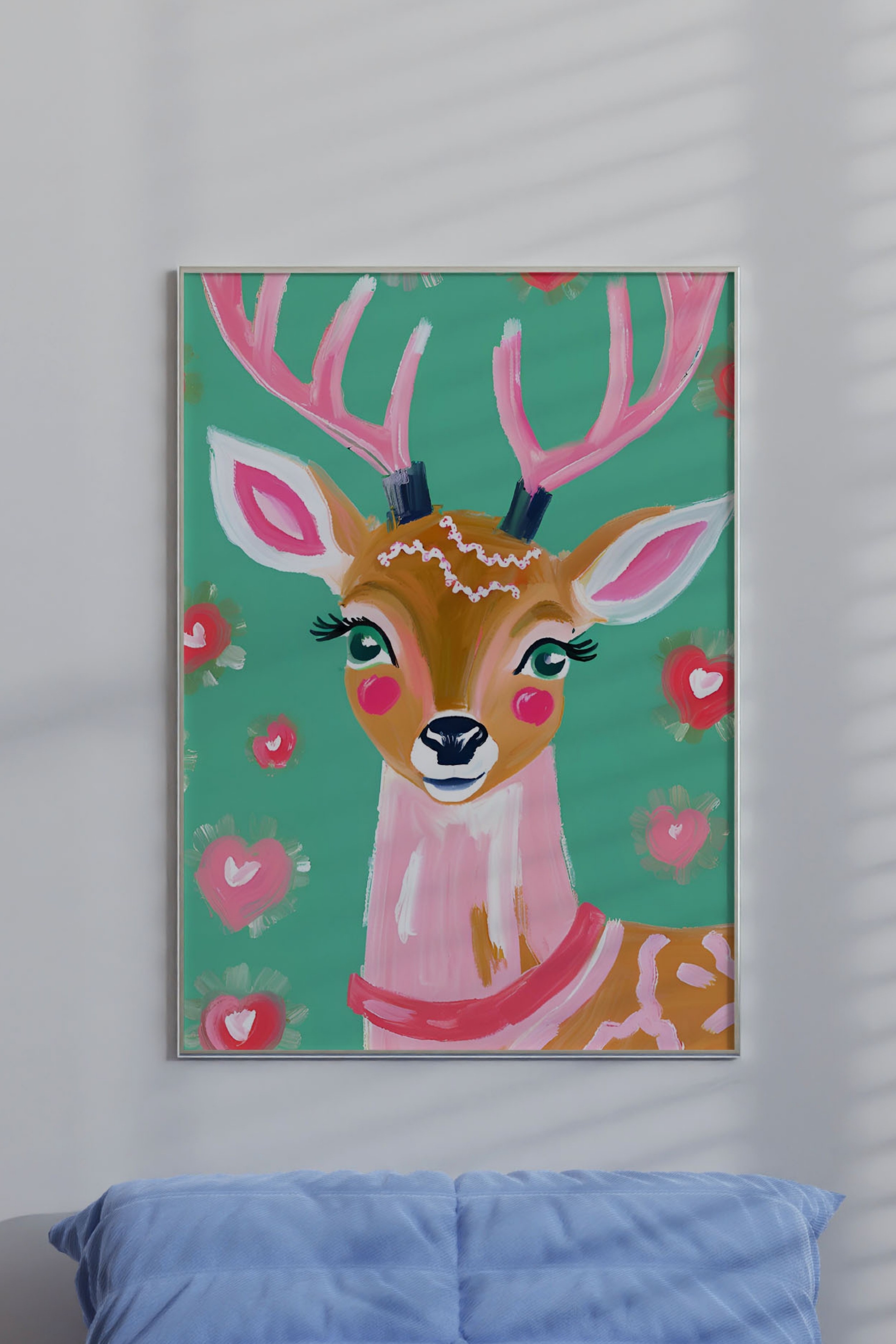 Deer Love Çerçevesiz Poster